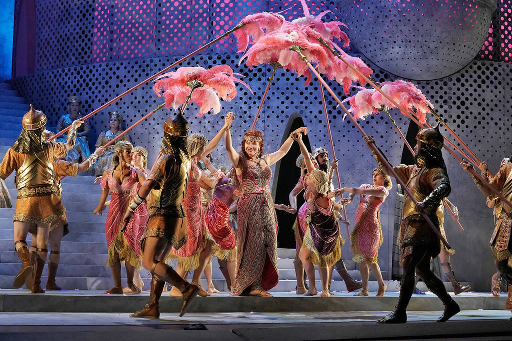 A scene from Camille Saint-Saëns’ opera “Samson et Delia” from the Metropolitan Opera Live, which will be showing in HD at 6 p.m. Nov. 15 at the Homer Theatre. (Photo by Ken Howard/Metropolitan Opera)
