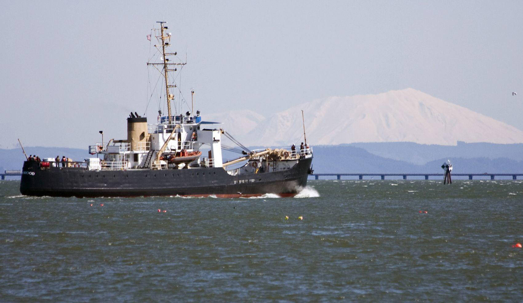 The 180-foot USCGC Ironwood, the first Coast Guard vessel to be homeported in Homer, was decommissioned in Kodiak on Oct. 6, 2000, and now serves as a training vessel for the Job Corps’ Tongue Point Seamanship Academy in Astoria, Oregon. (Photo courtesy of Daily Astorian).