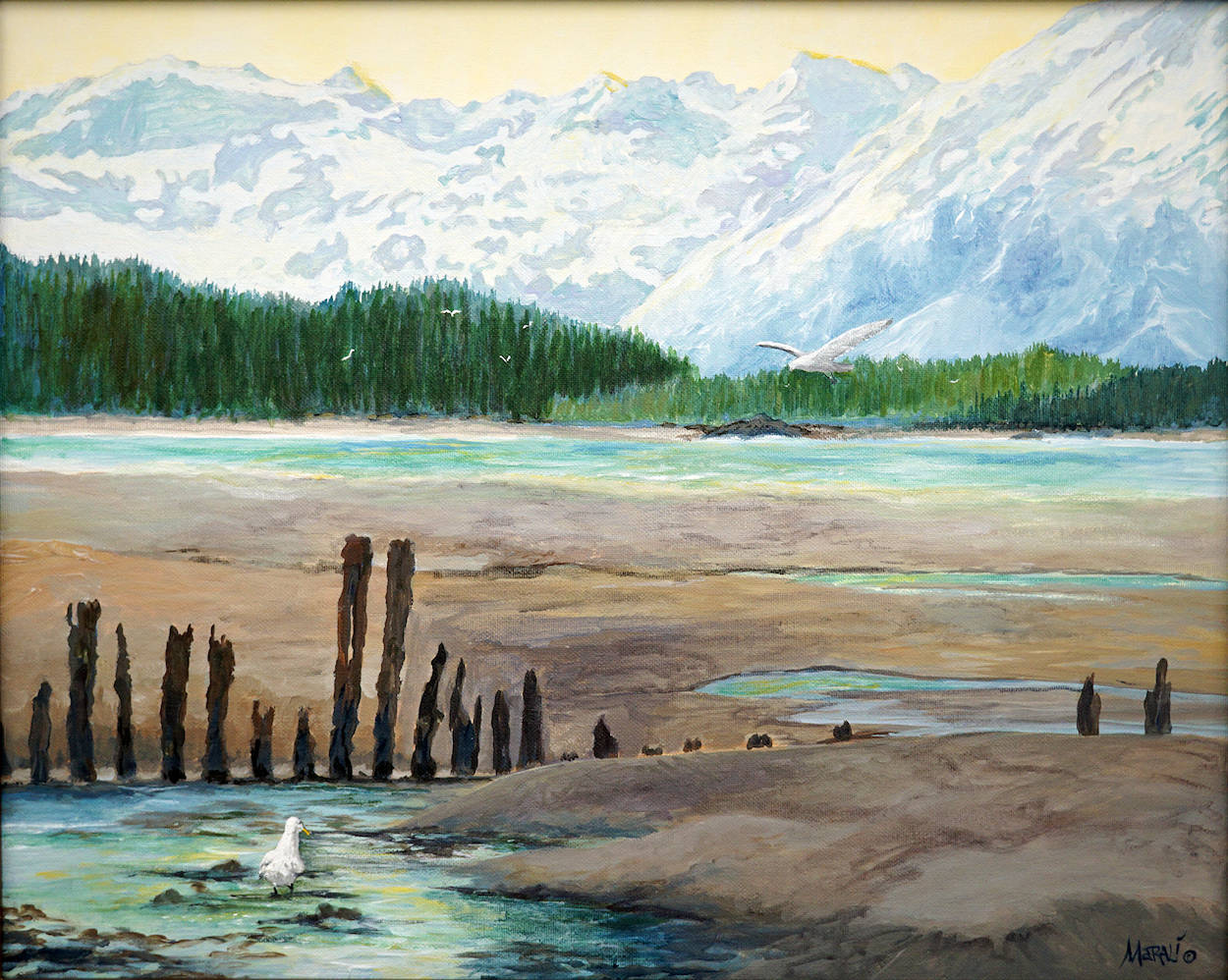 A painting from Marali Sergeant-Smith’s “A Sense of Place,” showing for the month of July 2019 at Ptarmigan Arts in Homer, Alaska. (Photo provided)