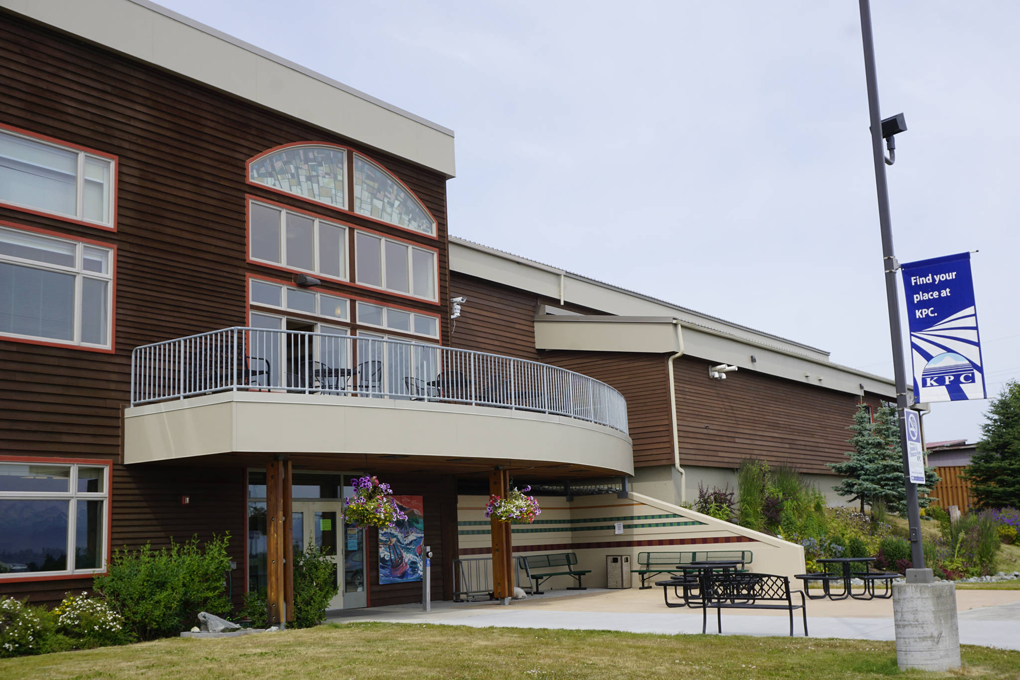 Pioneer Hall at the Kachemak Bay Campus, Kenai Peninsula College, University of Alaska Anchoarge, as seen on July 2, 2019, in Homer, Alaska. (Photo by Michael Armstrong/Homer News)