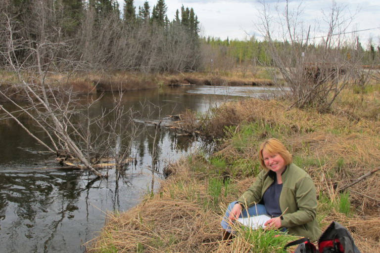 A Cook Inletkeeper volunteer does stream monitoring of Fish Creek, Alaska, in this 2011 file photo. (Photo provided/Cook Inletkeeper)
