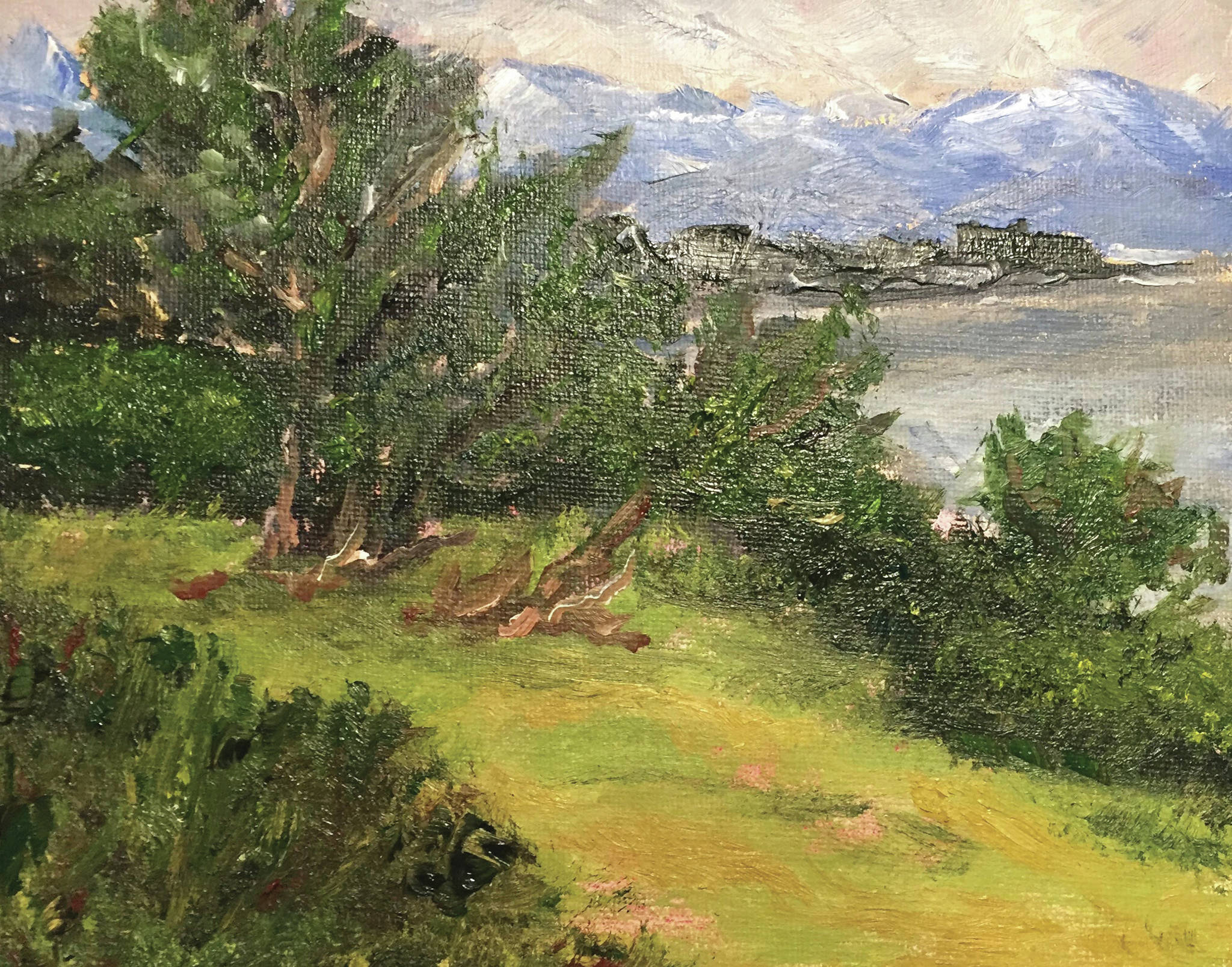 A painting by Kathi Drew in the Second Annual En Plein Air show opening Friday, Oct. 4, 2019, at Ptarmigan Arts in Homer, Alaska. (Photo provided)