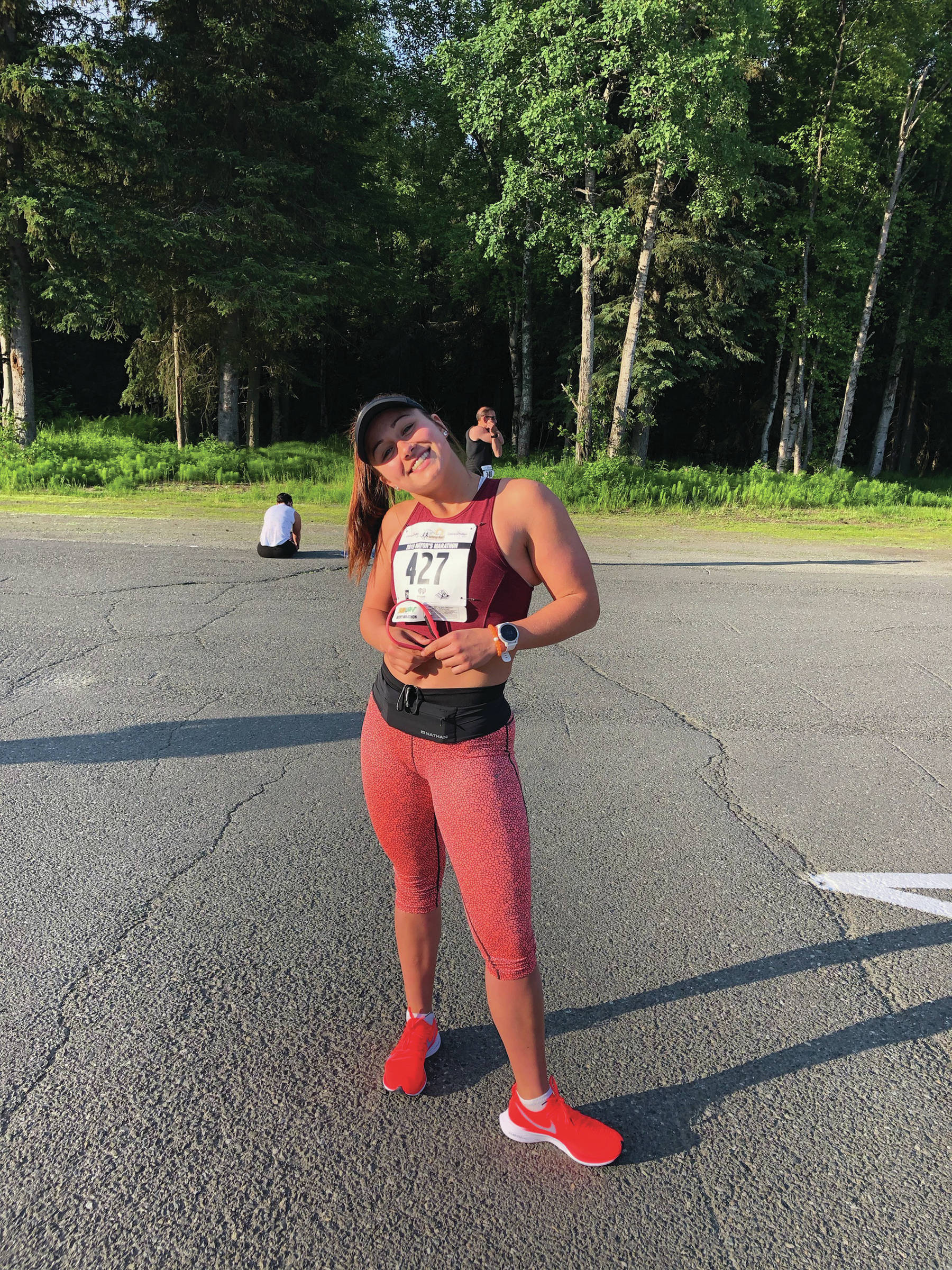 Lauren Kuhns at the 2019 Anchorage Mayor’s Marathon, held last June in Anchorage, Alaska. (Photo provided)