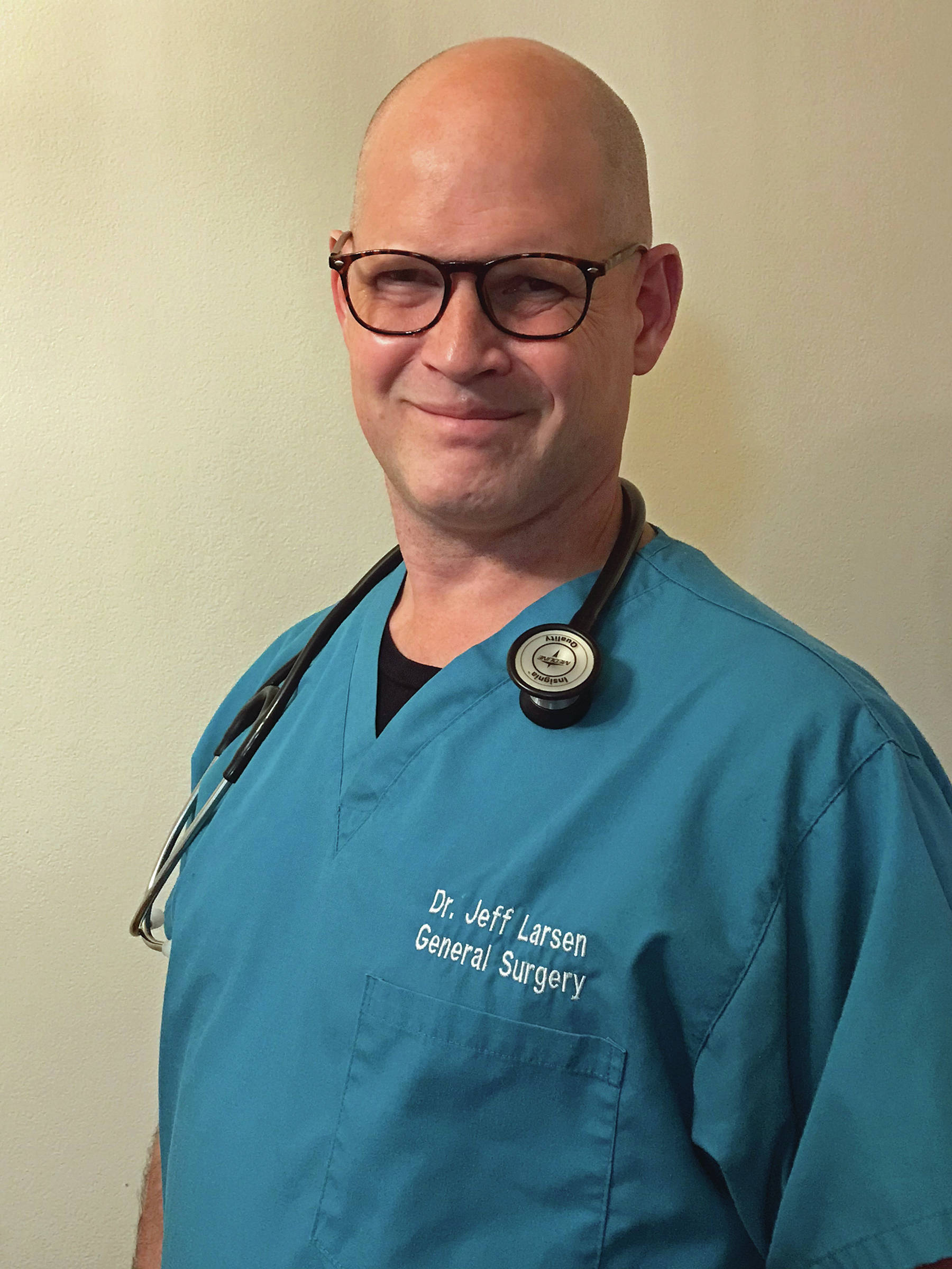 Dr. Jeff Larsen, general surgeon, in a photo taken Nov. 8, 2019, at South Peninsula Hospital, Homer, Alaska. (Photo courtesy of South Peninsula Hospital)