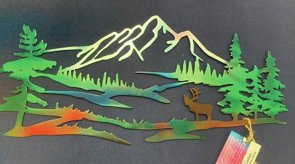 Russ and Lindsey Blaine’s metal art is featured at the Art Shop Gallery for its February 2020 show in Homer, Alaska. (Photo courtesy of Art Shop Gallery)