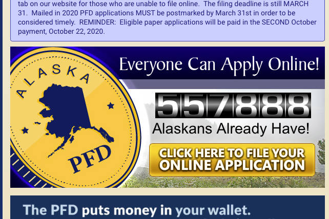 The filing deadline for the Alaska Permanent Fund dividend is March 31.