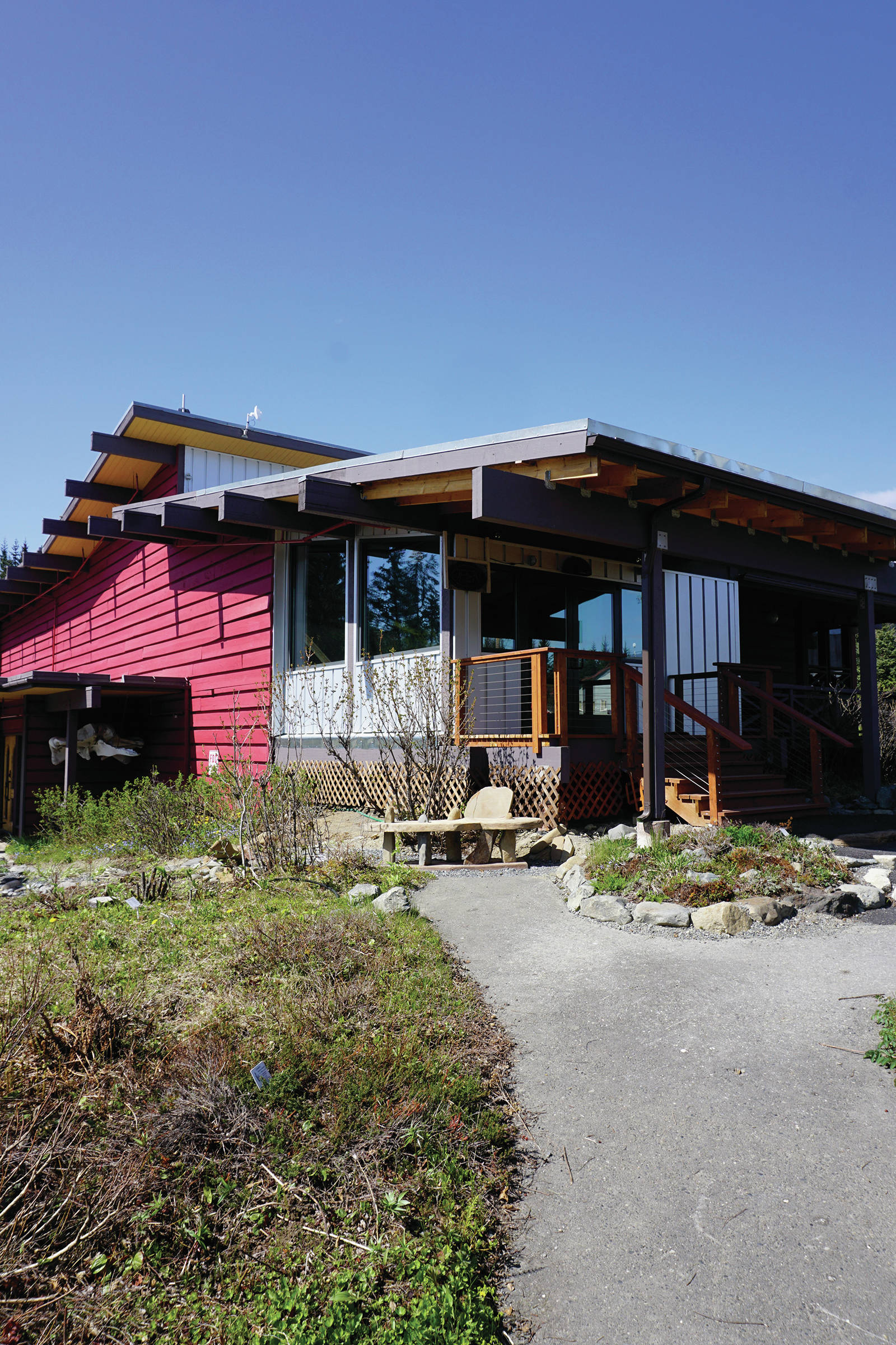 Though the inside of the Pratt Museum remains closed, outside features like the botanical gardens — seen here on May 15, 2020, in Homer, Alaska — and the forest trail remain open. (Photo by Michael Armstrong/Homer News)