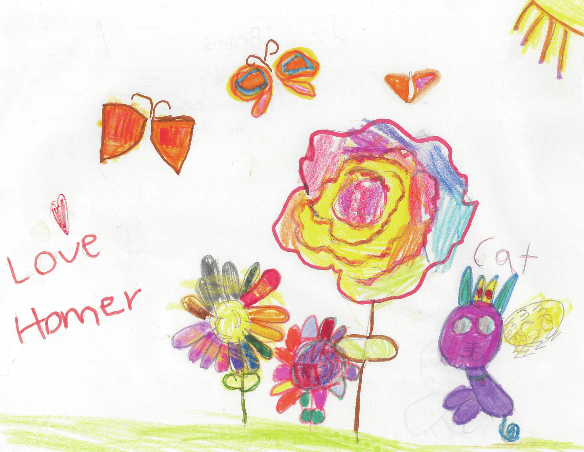 Sei Beams’ winning poster in the kindergarten-grade 2 category for the Homer Council on the Arts “Homer, City of Peonies” contest. (Photo courtesy Homer Council on the Arts)