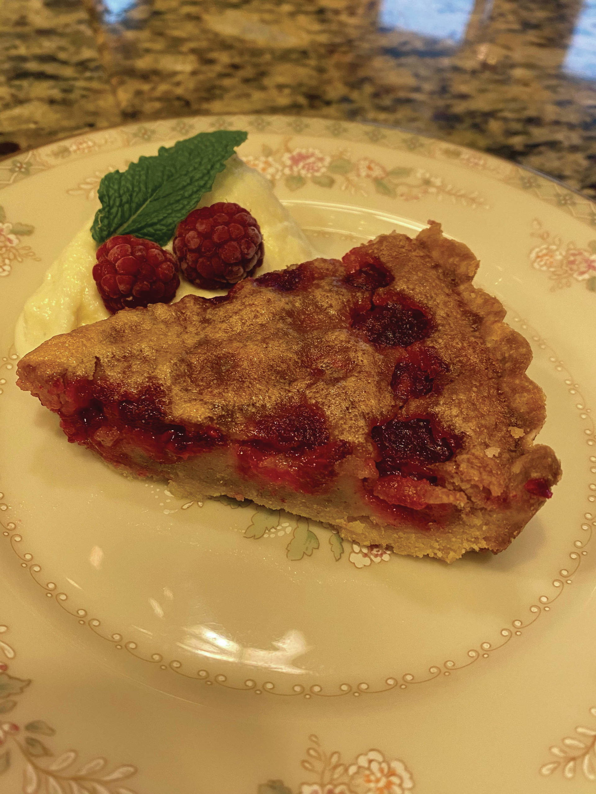 Fresh picked raspberries are an essential ingredient for a brown butter tart, as seen here in Teri Robl’s kitchen on Aug. 25, 2020, in Homer, Alaska. (Photo by Teri Robl)