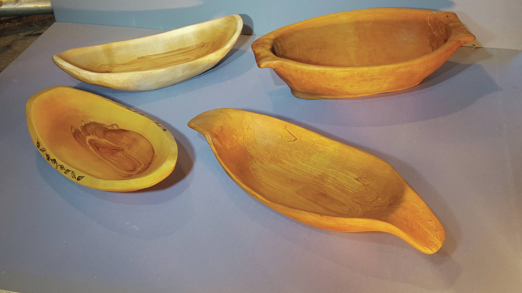 These bowls by woodworker Bob Ritchie are part of his show for October 2020 at Ptarmigan Arts in Homer, Alaska. (Photo courtesy of Ptarmigan Arts)