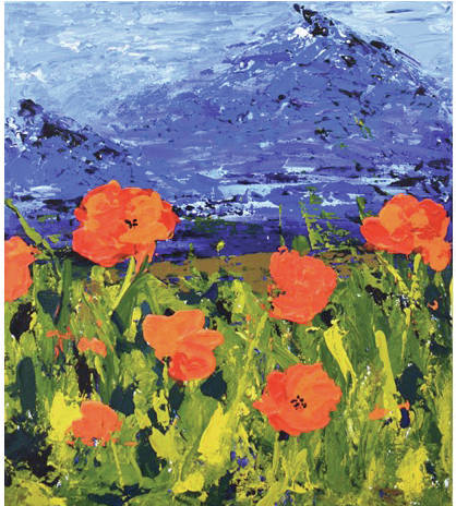 Tracy Hansen’s painting is part of an exhibit of her palette-knife works showing at the Ptarmigan Arts Back Room Gallery from Friday, Nov. 27 to Tuesday, Dec. 1, 2020, at the gallery in Homer, Alaska. (Photo courtesy Ptarmigan Arts)