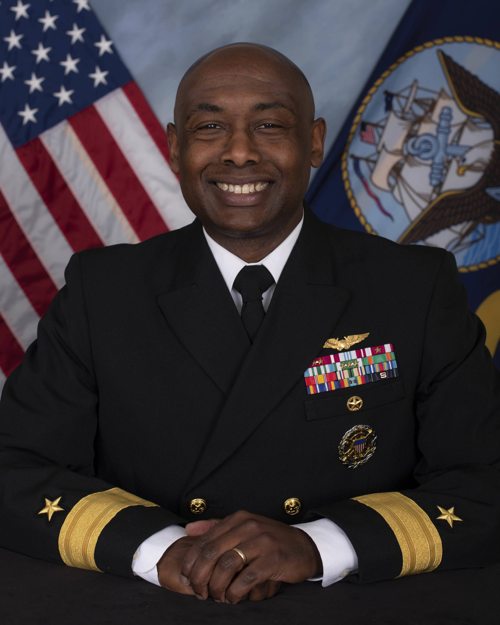 Rear Adm. Stephen Barnett, Commander, Navy Region Northwest, in a photo taken in January 2020. (Photo courtesy U.S. Navy Public Affairs)