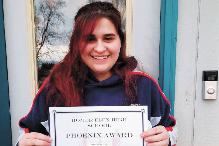 Homer Flex School junior Kaitlynn Dawsey, the October winner of the school's Flex Phoenix Award. (Photo courtesy Beth Schneider)