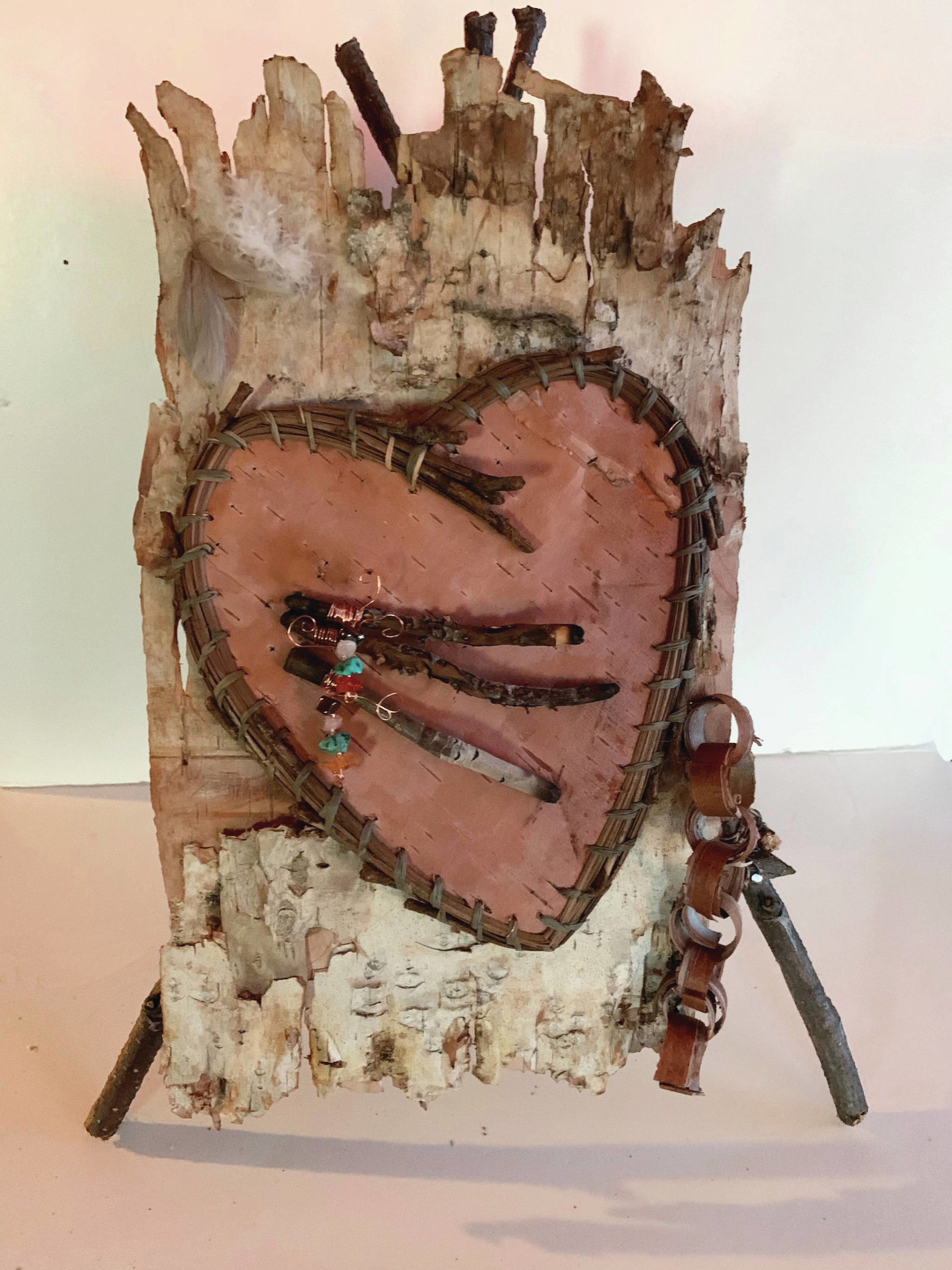 “My Healing Heart” by Mavis Muller is one of the works in the Homer Council on the Arts show, “The Art of Wellness: Stories of trauma, loss, and resilience,” opening Friday, March 5, 2021, at the gallery in Homer, Alaska. (Photo courtesy Homer Council on the Arts)