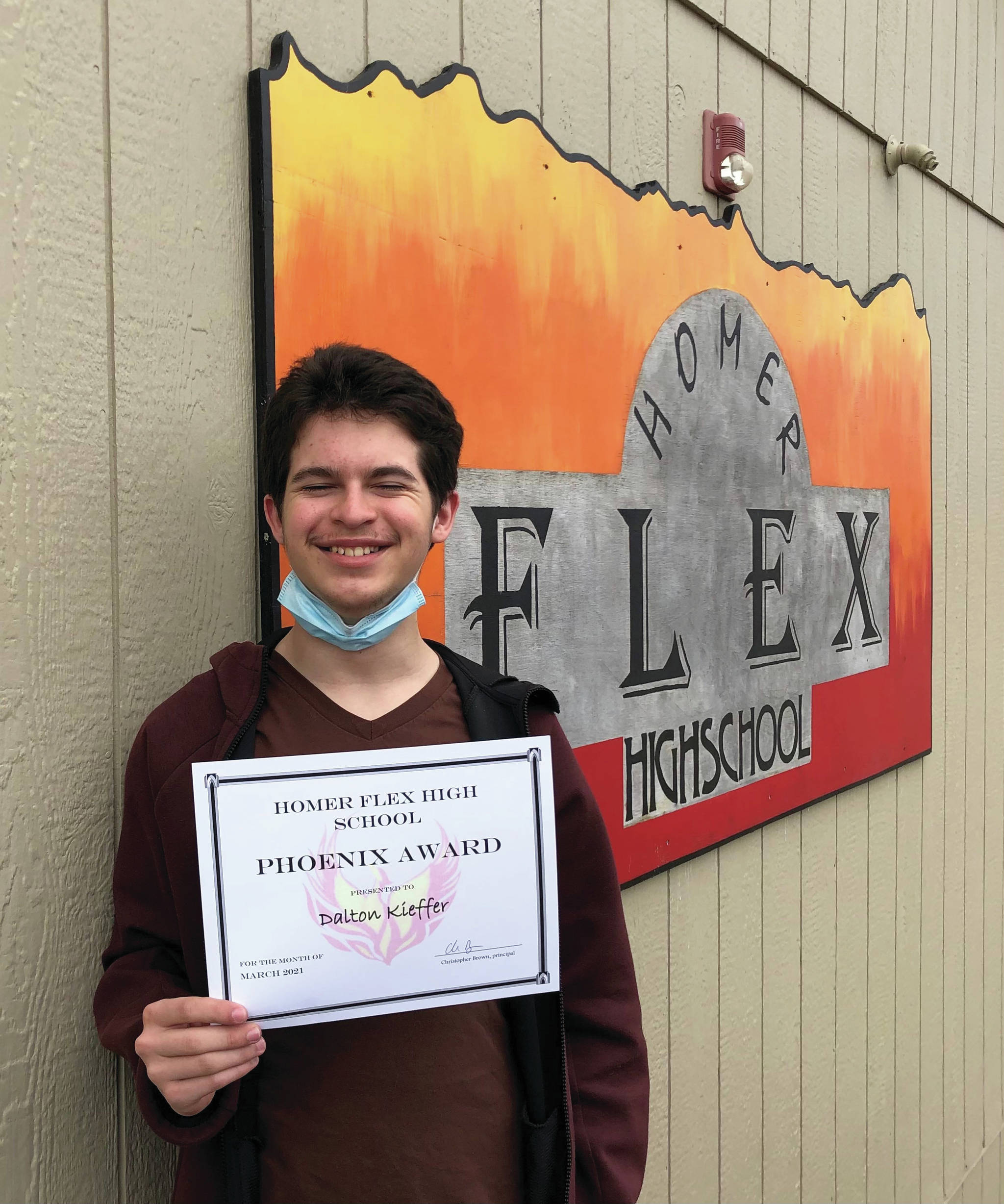 Dalton Kieffer, a Homer Flex High School junior, has been named the March recipient of the Flex Phoenix Award. Photo provided by Homer Flex High School.