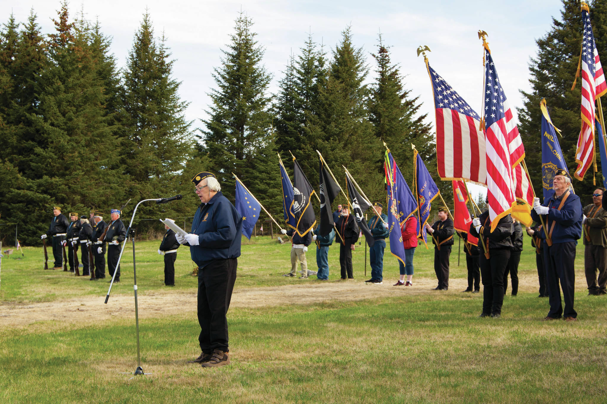 American Legion Post 16 Commander Eileen Faulkner served as the keynote speaker during the 2021 Memorial Day service held at Hickerson Memorial Cemetery on May 31. (Photo by Sarah Knapp/Homer News)