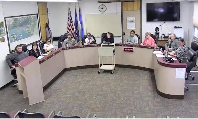 Screenshot 
Members of the Seward City Council take part in a work session on Monday, June 7, in Seward.