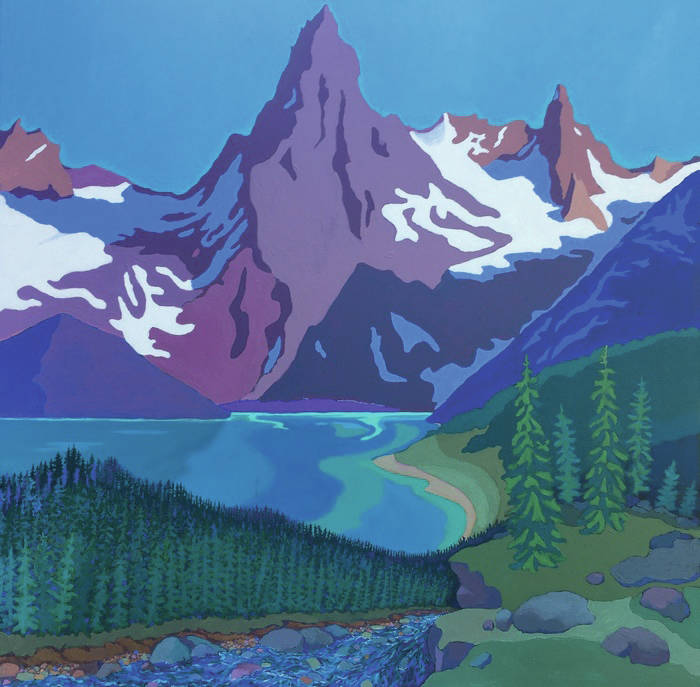 Tim Troll’s painting, “Kulik Spires: Wood River Lakes,” is part of his show at the Homer Council on the Arts opening Friday, July 2, 2021, at the gallery in Homer, Alaska. (Photo provided)