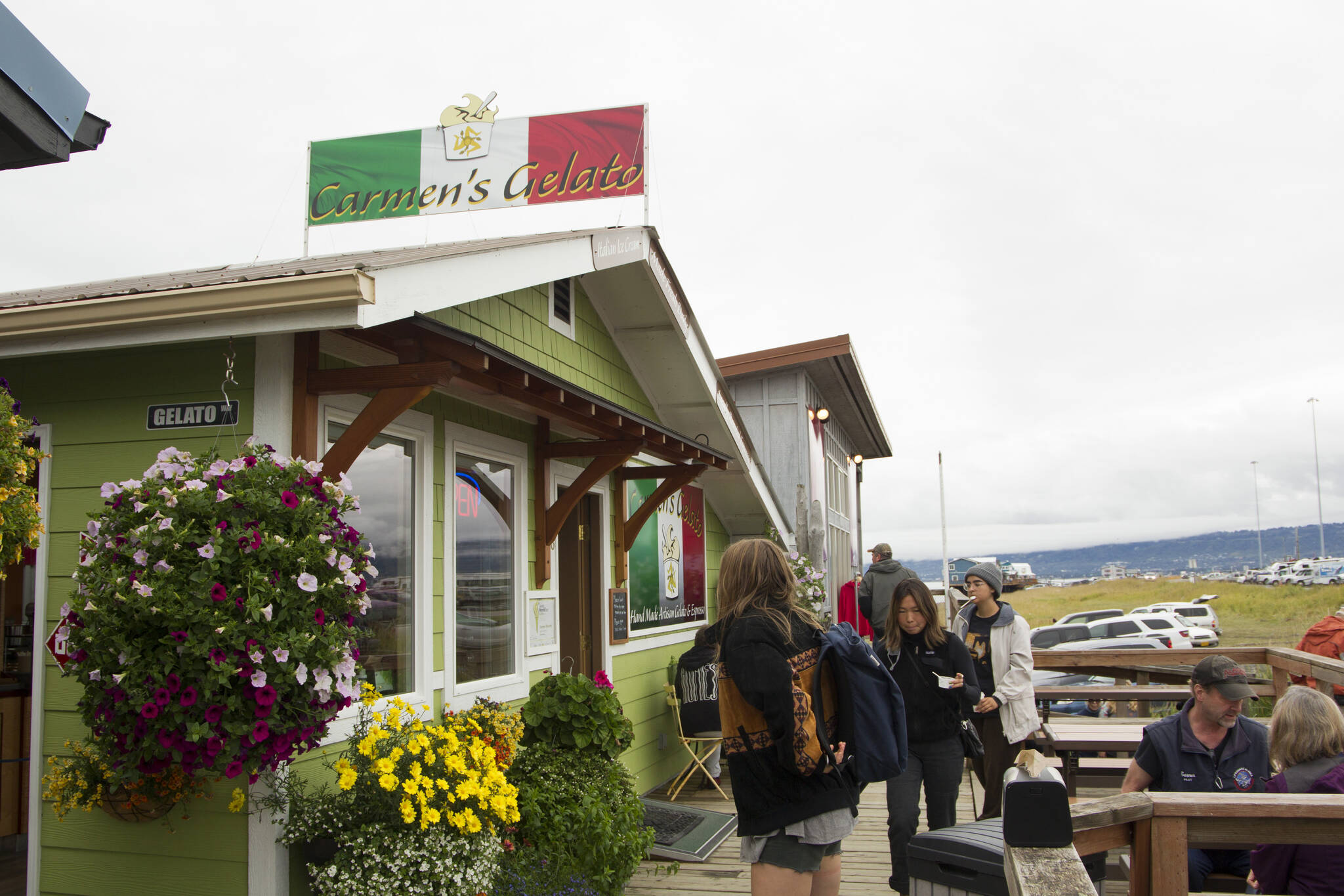 Carmen's Gelato is full of customers before their closing on Labor Day. (Photo by Sarah Knapp/Homer News)