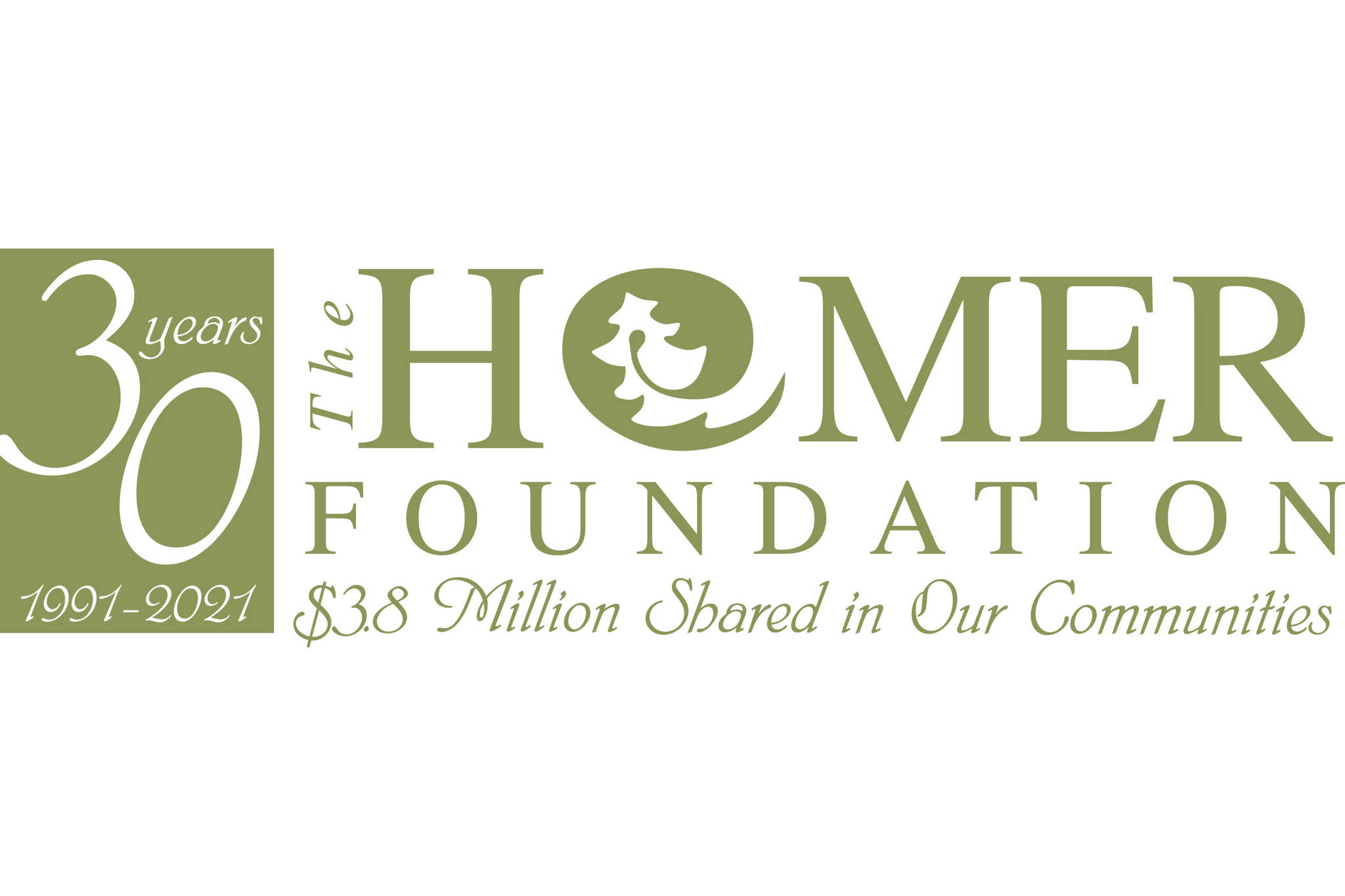 Homer Foundation 30 years logo.