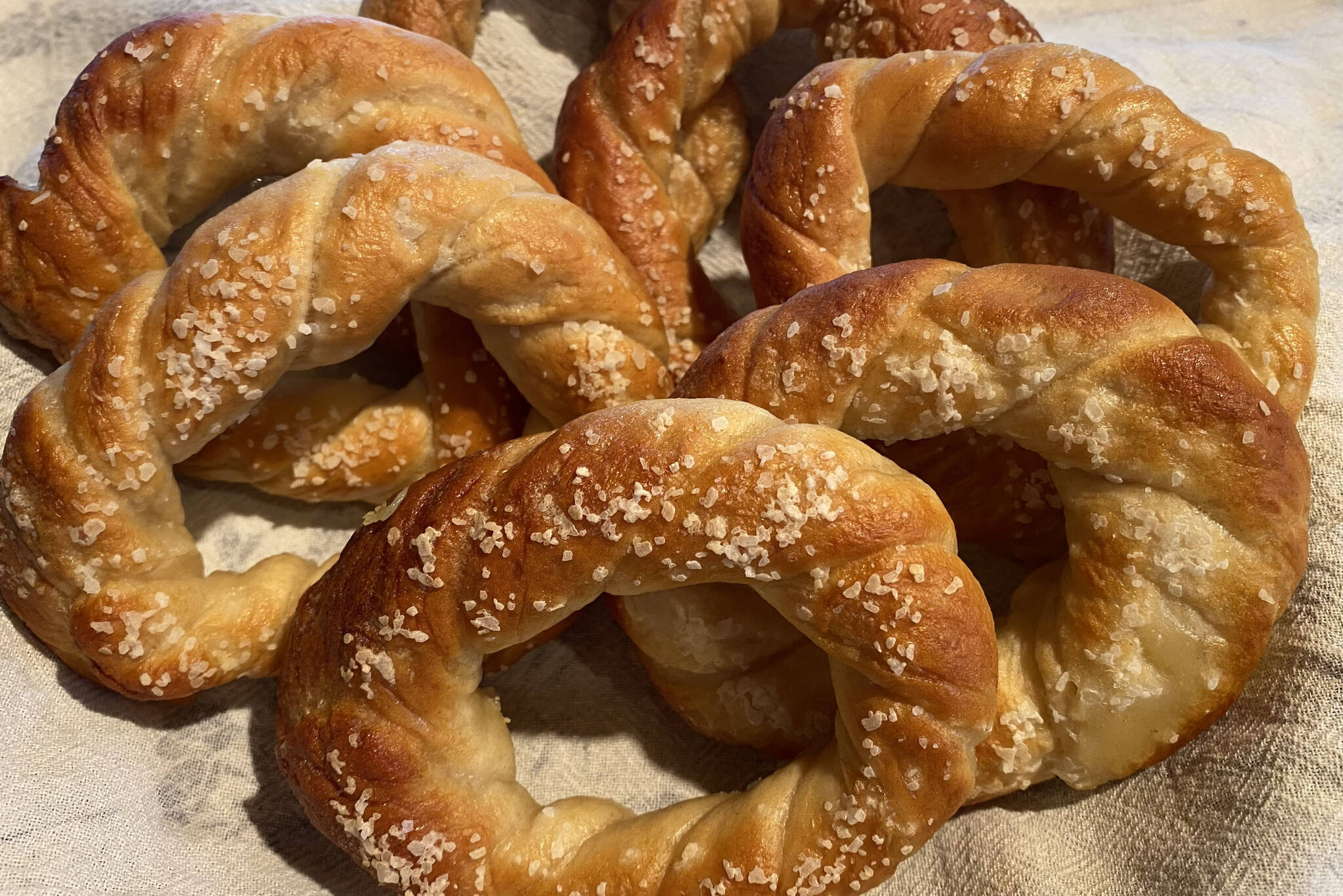 Chewy soft pretzels are easy to make at home and bring back the flavors of youth. (Photo by Tressa Dale/Penisula Clarion)