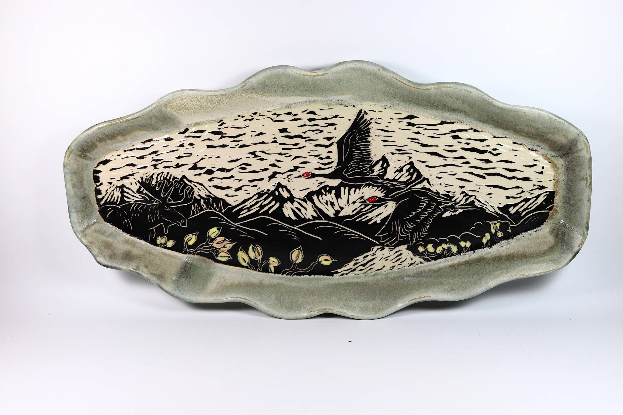 Ceramic art by Jeff Szarzi shows for December at Ptarmigan Arts in Homer, Alaska. (Photo courtesy of Ptarmigan Arts)