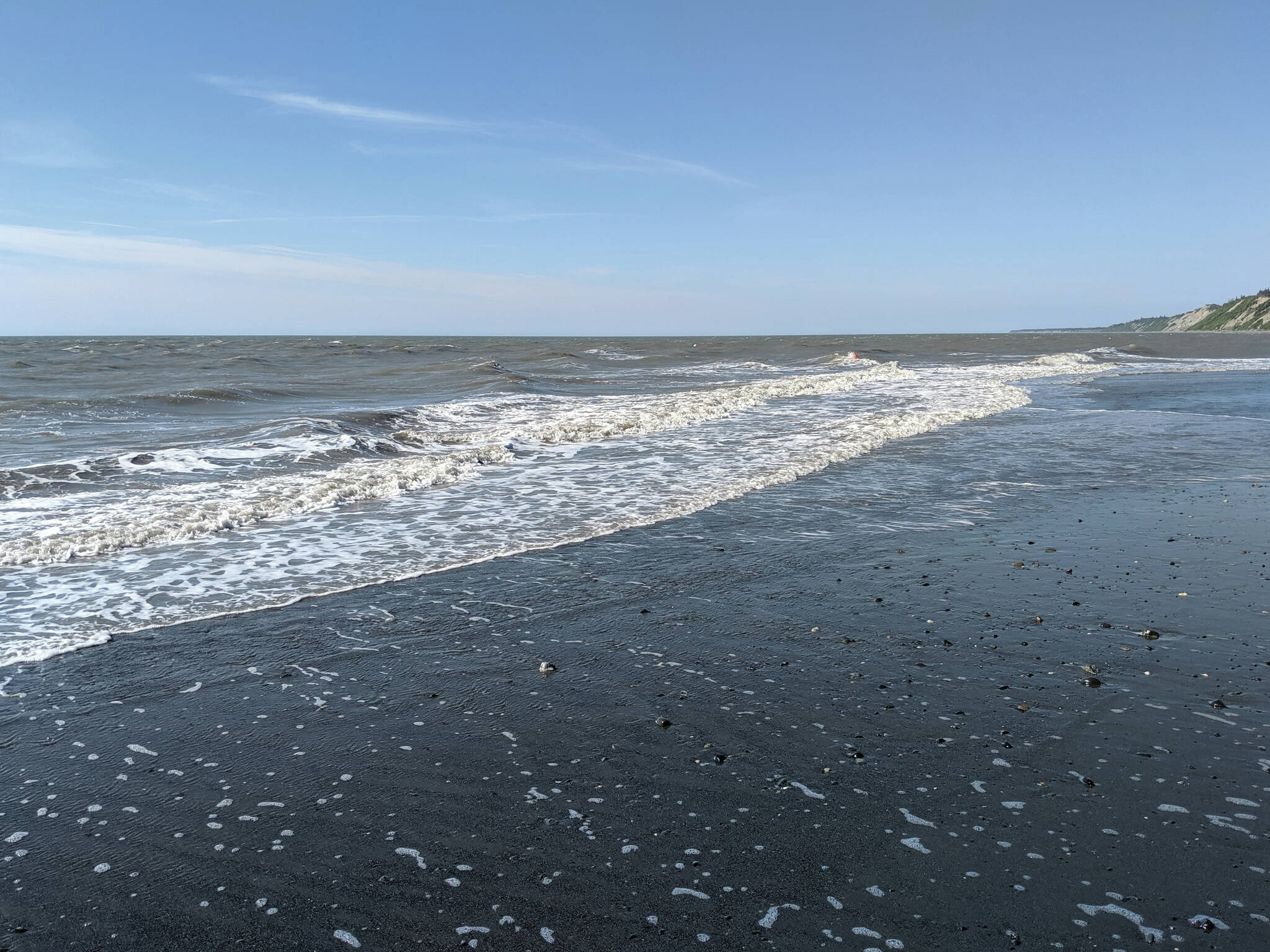 A beach on the eastern side of Cook Inlet is photographed at Clam Gulch, Alaska, in June 2019. (Photo Erin Thompson/Peninsula Clarion)