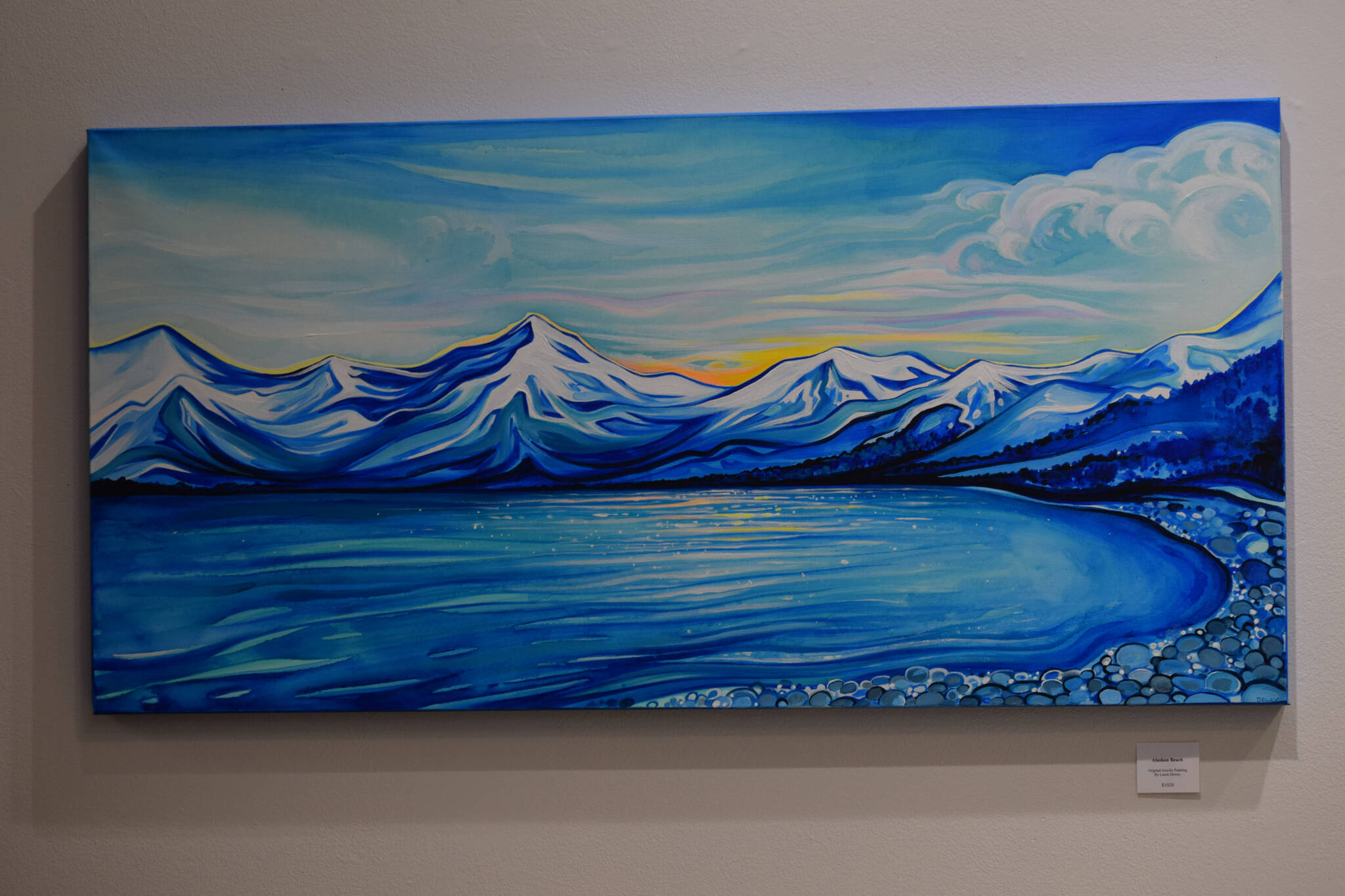 Laura Dewey’s art is on display at the Kenai Chamber of Commerce and Visitor Center on Wednesday, Jan. 19, 2022. (Camille Botello/Peninsula Clarion)