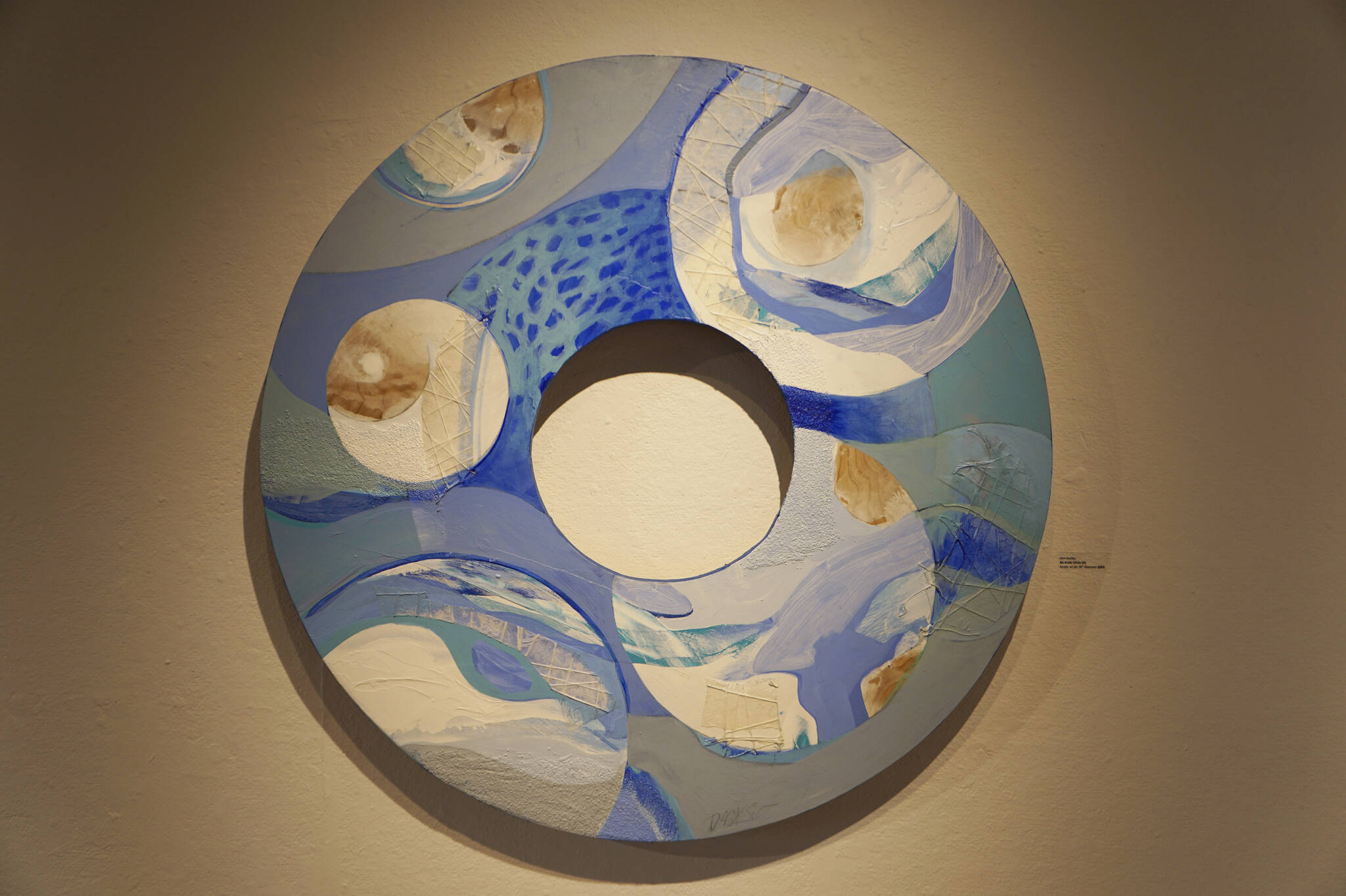 Don Decker’s “An Arctic Circle: A,” one of his works in his exhibit, Thin Ice, showing through February at Bunnell Street Arts Center in Homer, Alaska. (Photo by Michael Armstrong/Homer News)