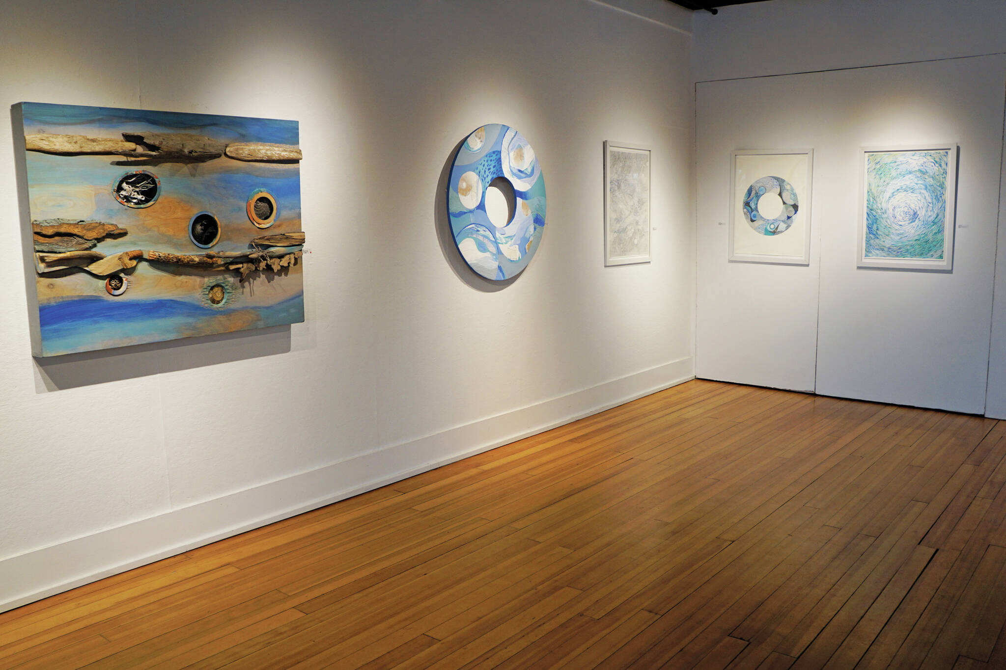 Photo by Michael Armstrong/Homer News 
A corner of Don Decker’s exhibit, Thin Ice, showing through February at Bunnell Street Arts Center in Homer, Alaska.