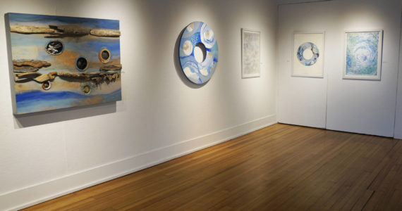 A corner of Don Decker's exhibit, Thin Ice, showing through February at Bunnell Street Arts Center in Homer, Alaska. (Photo by Michael Armstrong/Homer News)