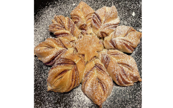 This star-shaped bread takes multiple steps that can help fill a day spent inside. (Photo by Tressa Dale/Peninsula Clarion)