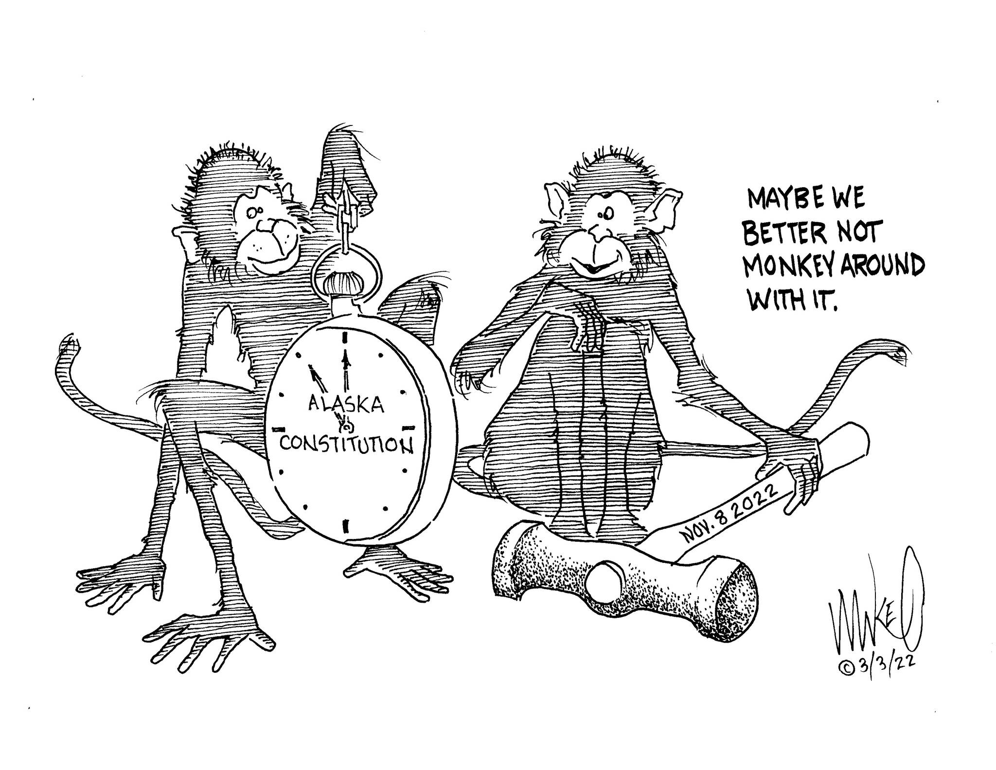 Michael OMearas cartoon for March 3, 2022.