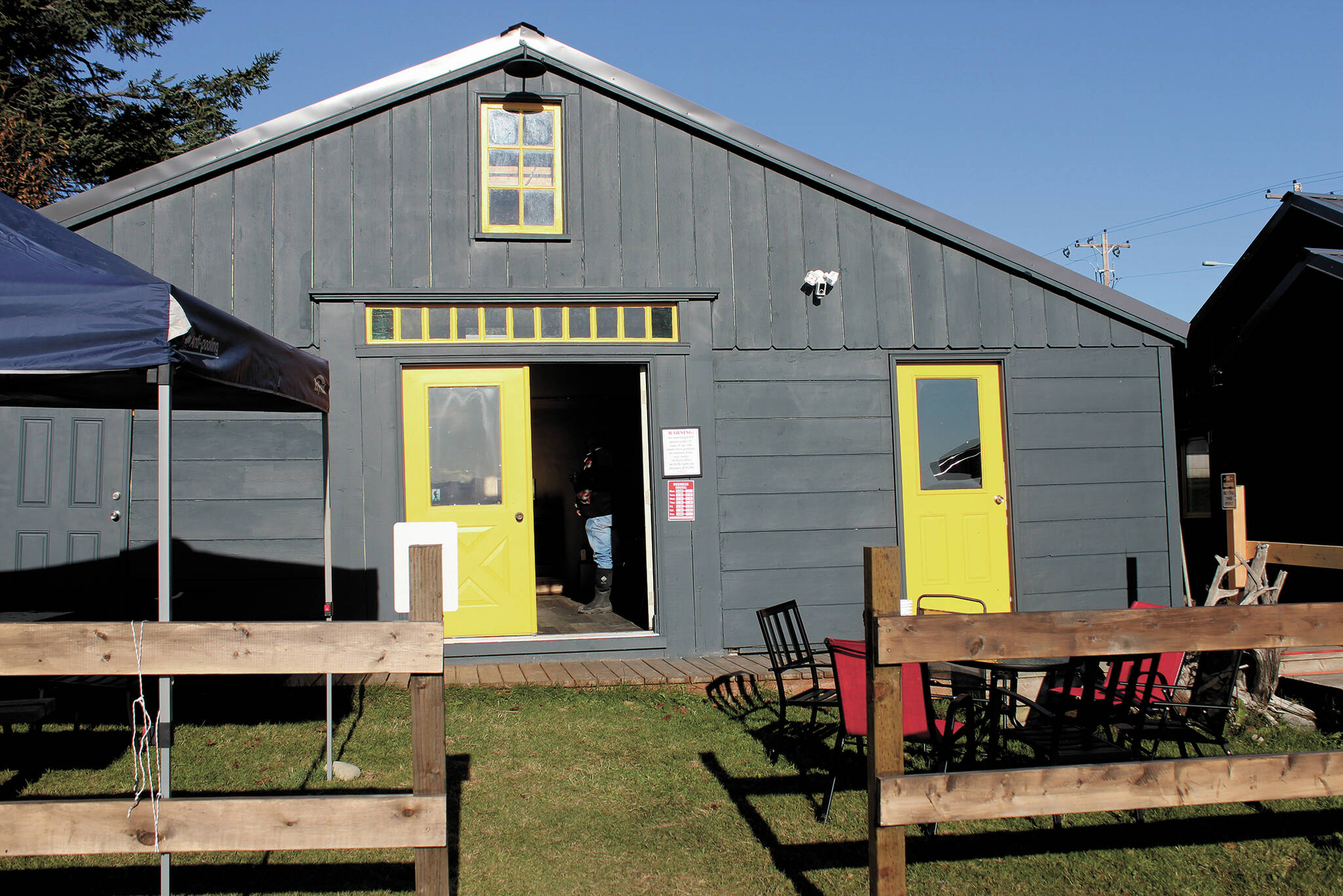 Sweetgale Meadworks and Cider House, seen here Oct. 20, 2020 on Main Street in Homer, Alaska, is now open for business serving berry meads and ciders using local fruits. (Photo by Megan Pacer/Homer News)