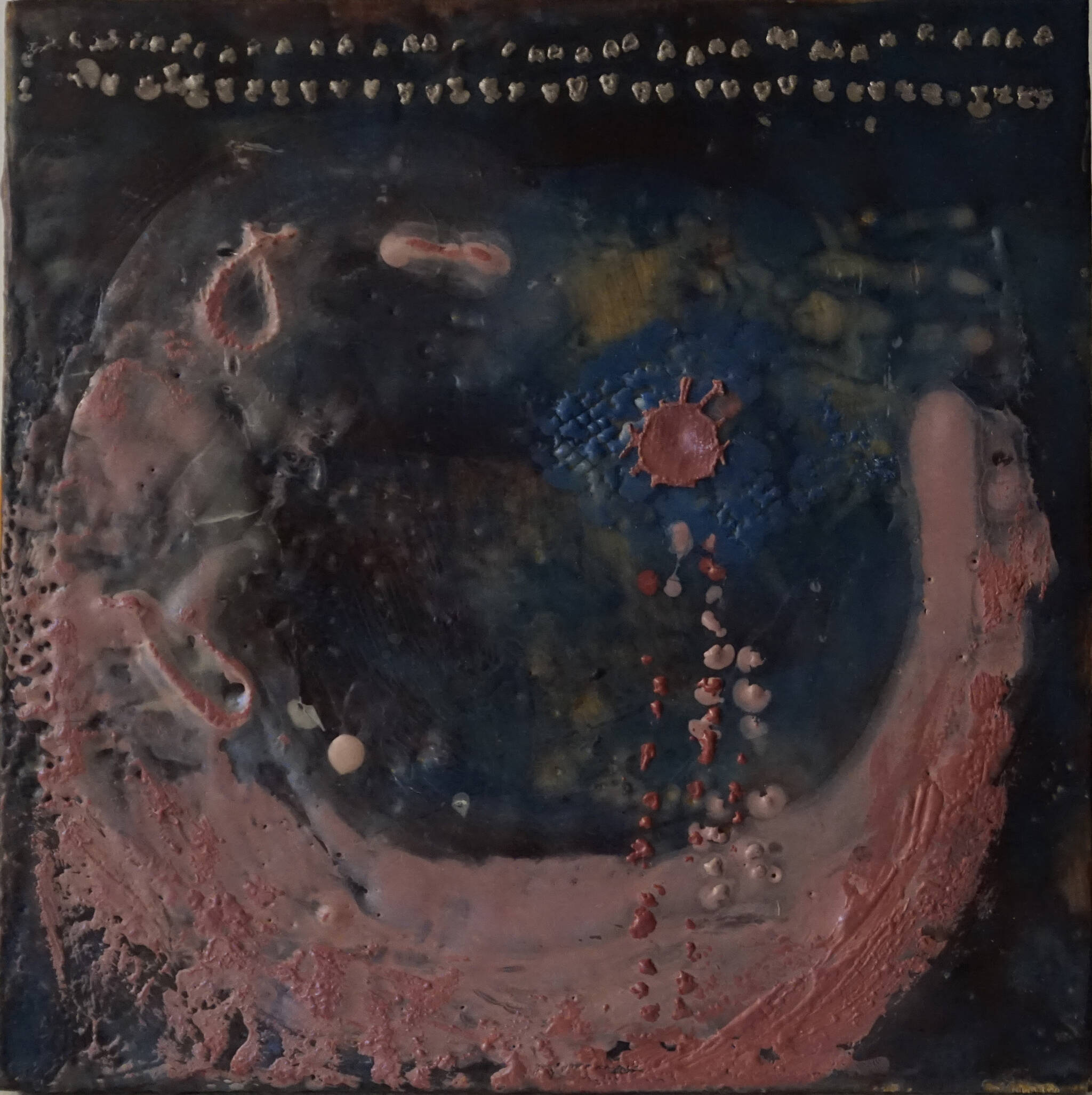 "Selected Works and Sketches by Gaye Wolfe," showing at the Homer Council on the Arts through March, includes several encaustic paintings. (Photo by Michael Armstrong/Homer News)
