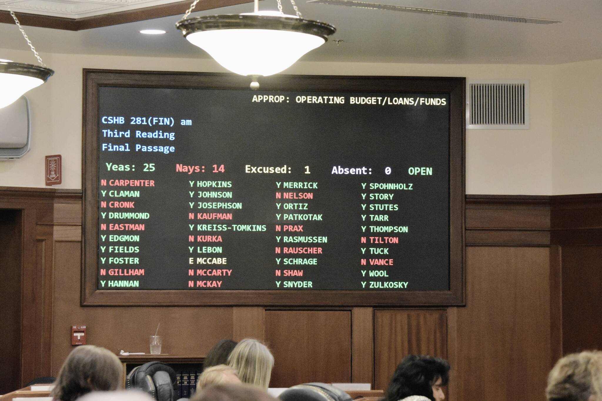 The Alaska House of Representatives passed the state's operating and mental health budget bills on Saturday, April 9, 2022, after a week of marathon floor sessions tackling amendments. (Peter Segall / Juneau Empire)