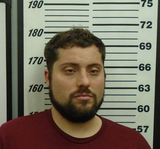 A police mugshot of Kirby Calderwood, 32, of Ogden, Utah, the man charged in the murder and kidnapping of Anesha “Duffy” Murnane. (Photo provided/Homer Police)