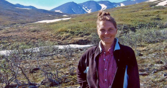 Anette Coggins poses for a photo in the Kigluaik Mountains north of Nome, Alaska. (Photo provided)