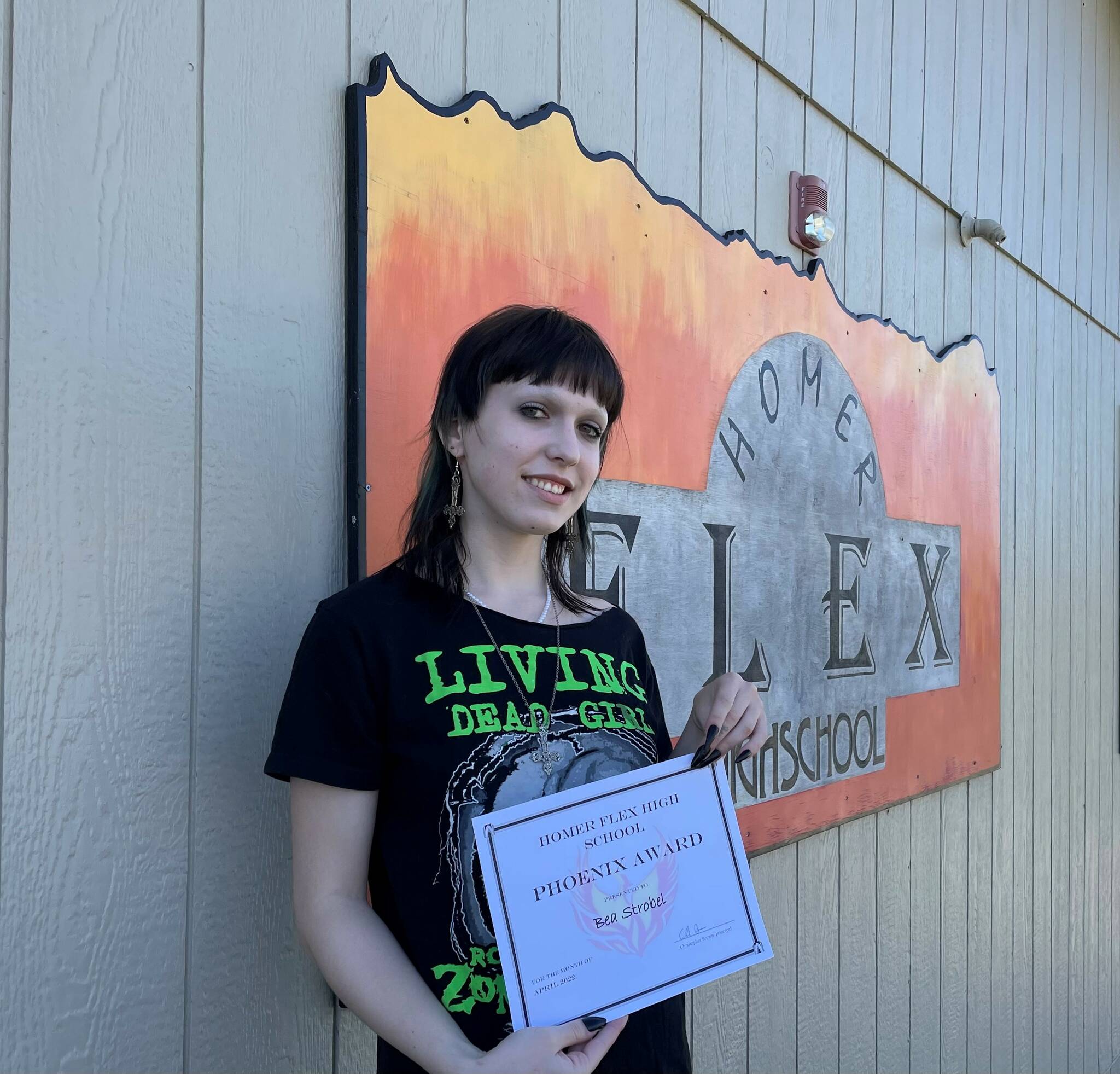 May Homer Flex School Phoenix Award winner Bea Strobel. (Photo by Beth Schneider/Homer Flex School)