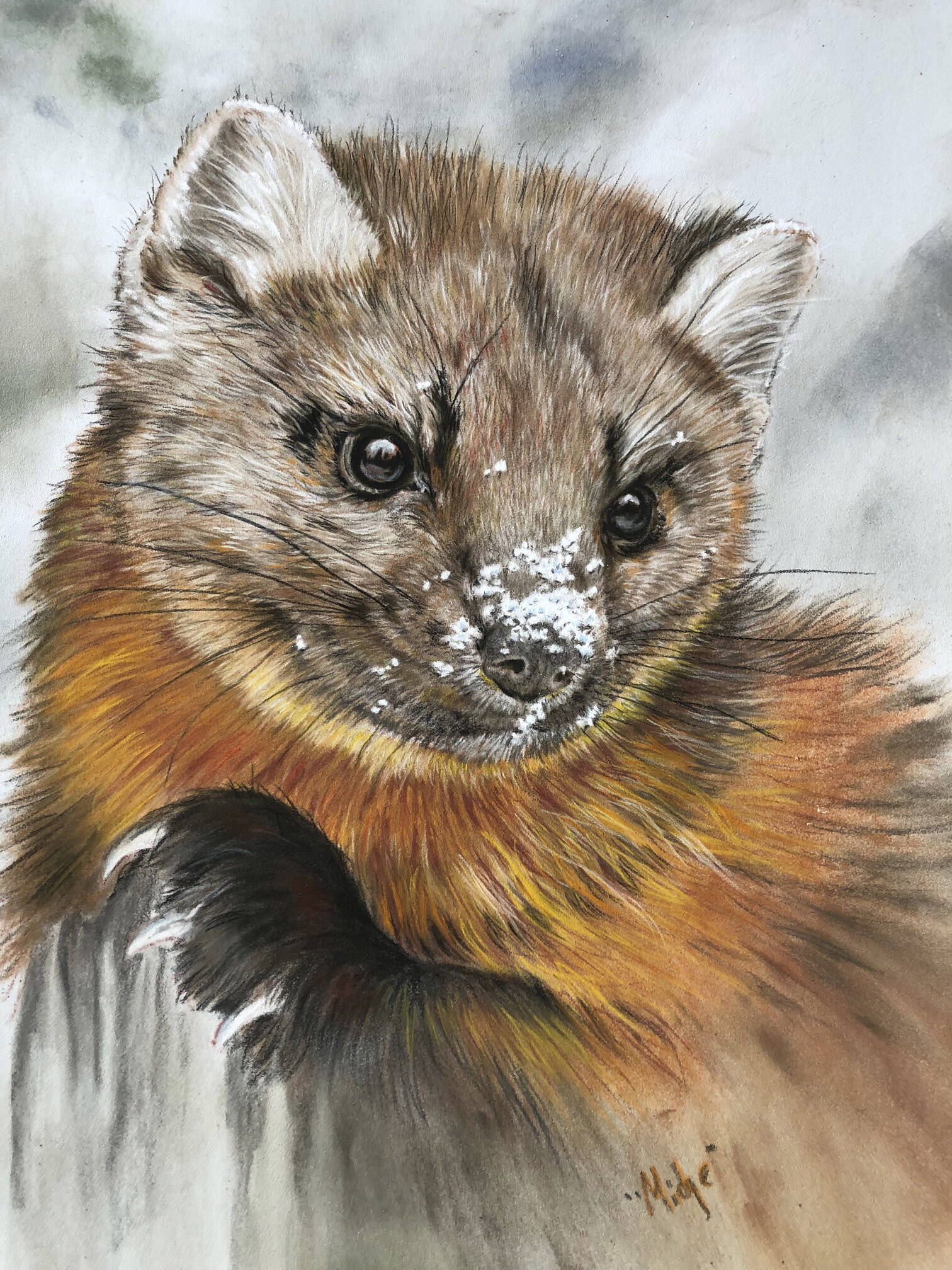 A pastel drawing from Turea M. “Midge” Grice’s show opening Friday, Aug. 5, 2022, at Fireweed Gallery in Homer, Alaska. (Photo provided)