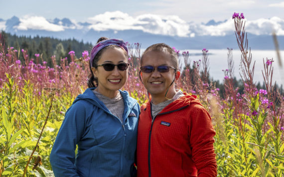 Dr. Joe Llenos, right, poses for a photo in July in Homer, Alaska, with his wife Cindy, left, who also works in health care as a nurse. A board certified family medician physician, Dr. Llenos has joined the Homer Medical Clinic team. (Photo provided/South Peninsula Hospital)