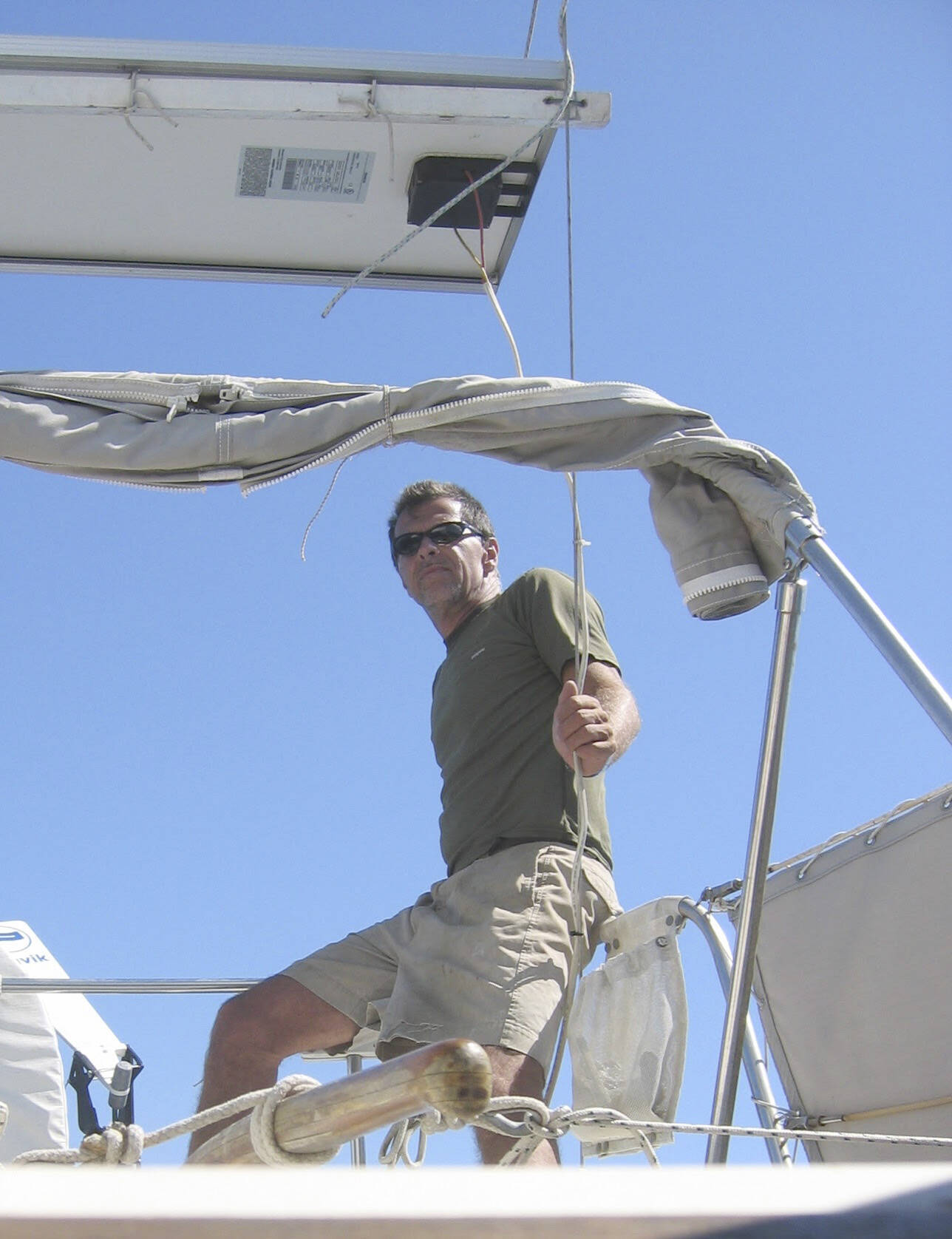 An undated photo of Scott Burbank sailing from his book, “Interior Waypoints.” (Photo provided)