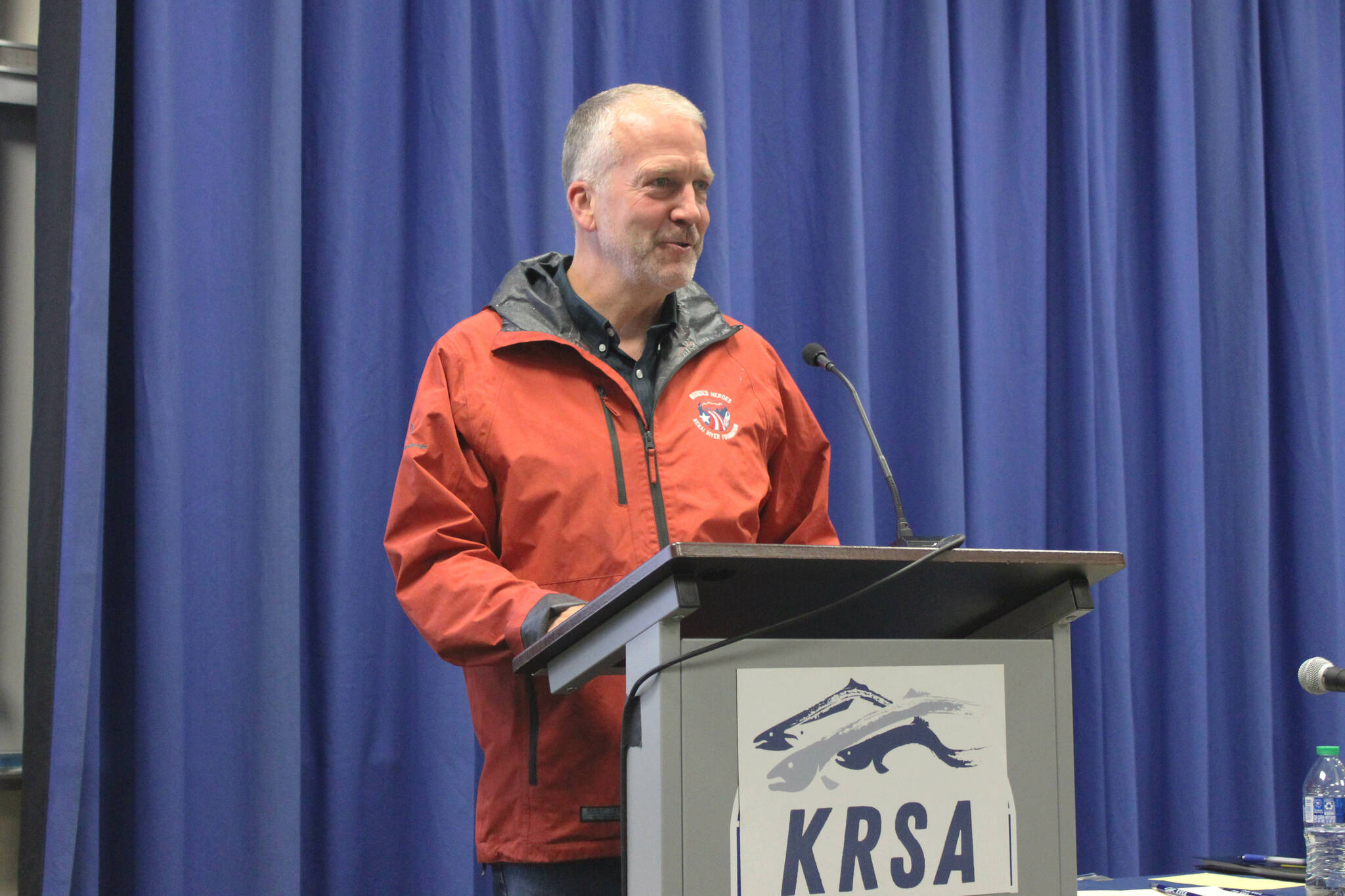 Sen. Dan Sullivan speaks at the Kenai Classic Roundtable at Kenai Peninsula College on Wednesday, Aug. 17, 2022 near Soldotna, Alaska. (Ashlyn O’Hara/Peninsula Clarion)