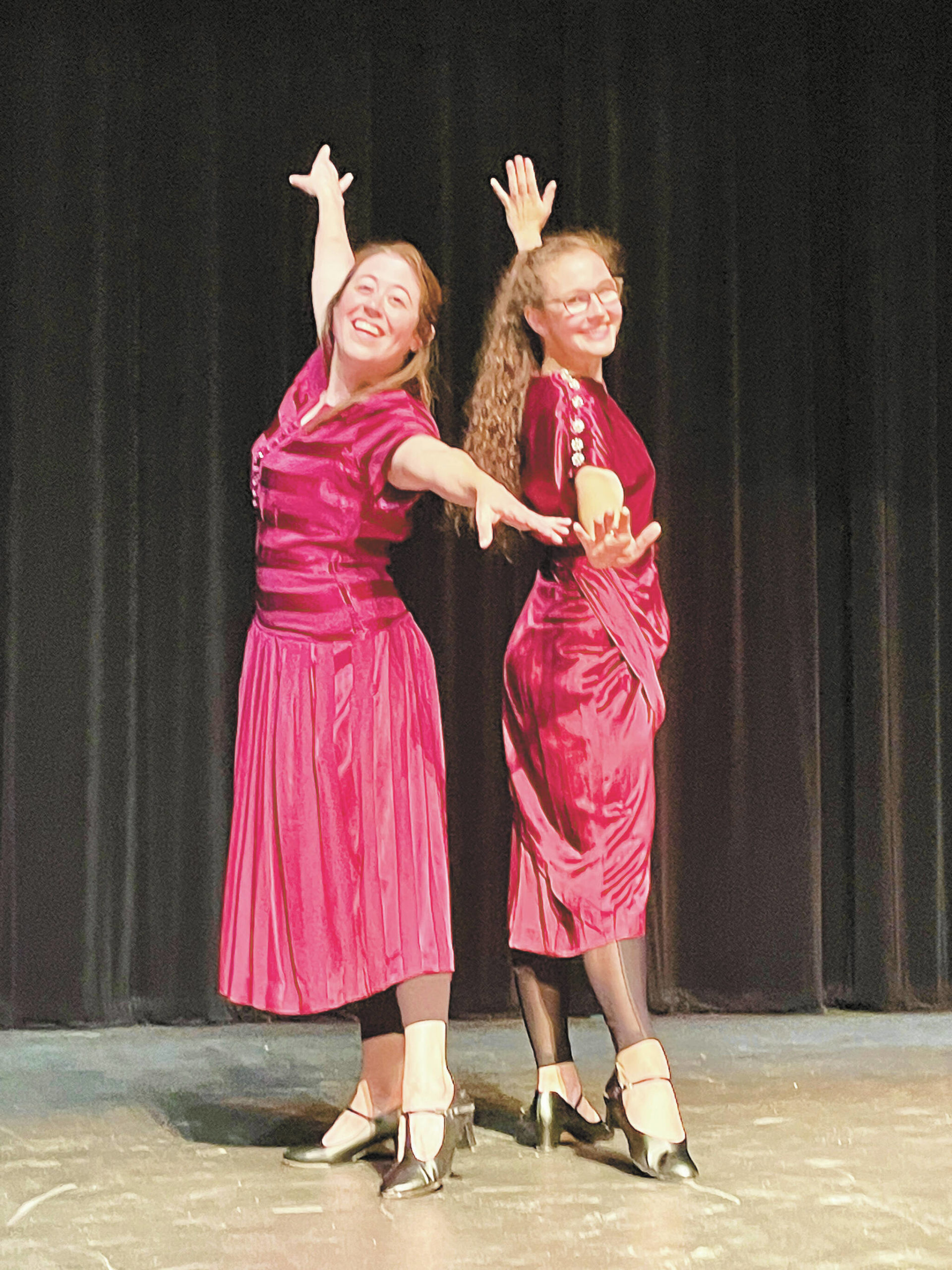 Photo provided
Maura Jones, left, and Ireland Styvar, right, rehearse for “Nice Moves,” one of the Alaska World Arts Festival events for the festival starting Friday.
