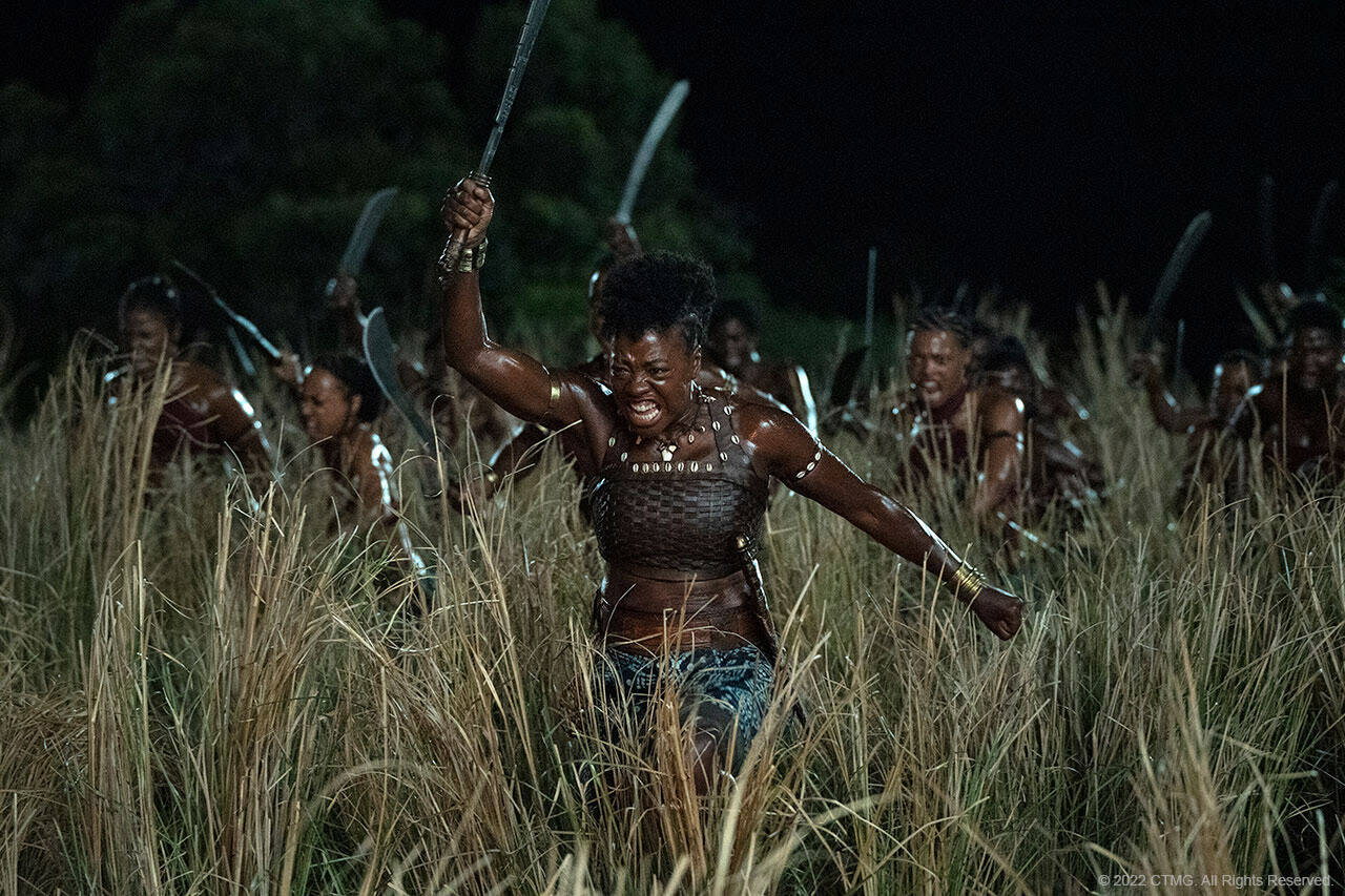 Viola Davis stars in “The Woman King.” (Sony Pictures Entertainment Inc.)