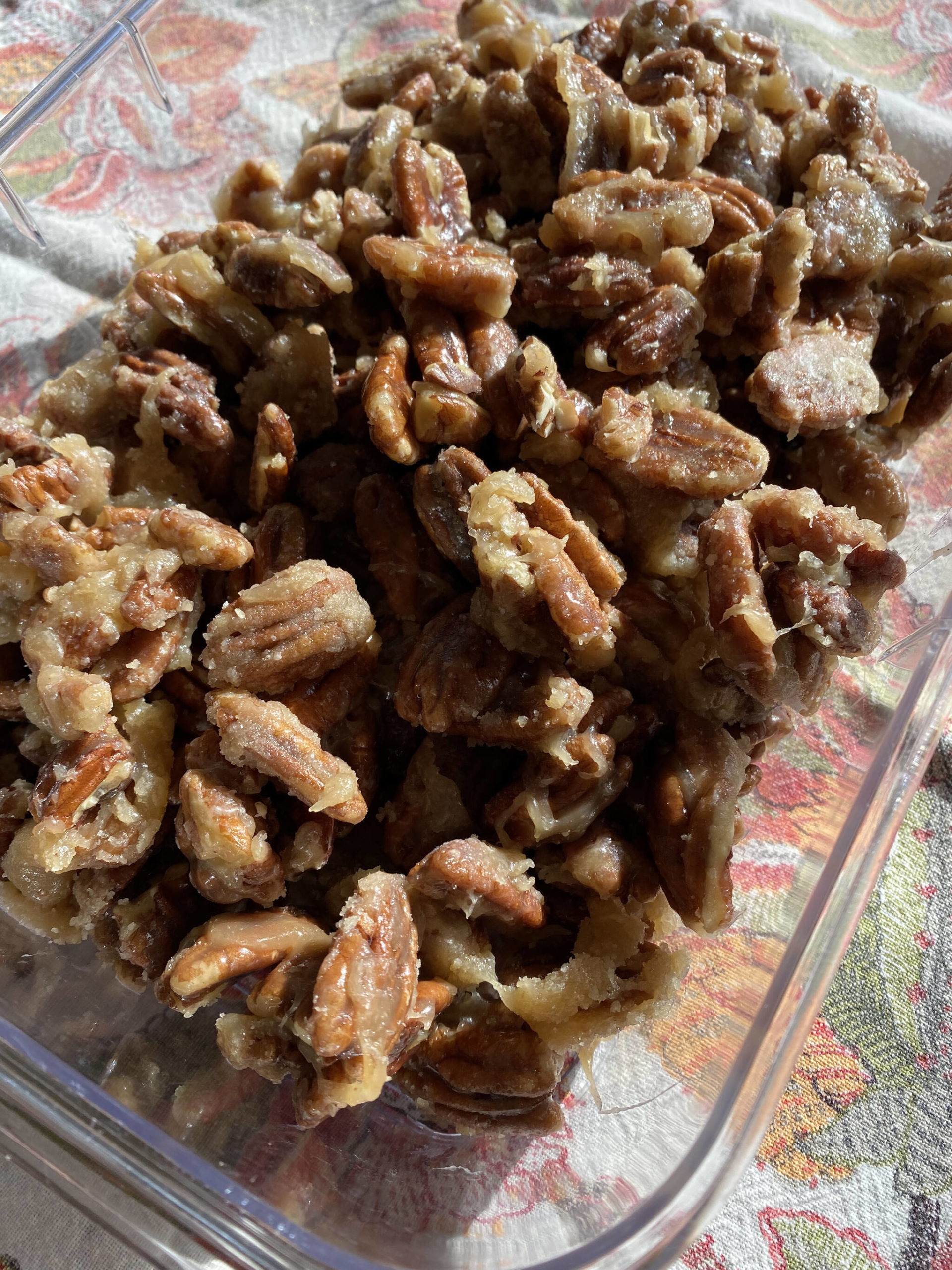 Candy pecans make a roadtrip sweet snack. (Photo by Tressa Dale/Peninsula Clarion)