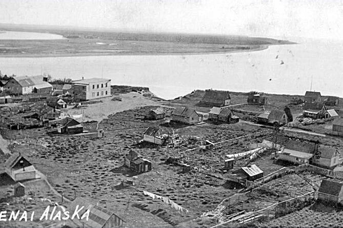 This is how Kenai appeared in about 1919, when Bill Dawson was running a general store in the village. (Photo courtesy of the Kenai Historical Society)