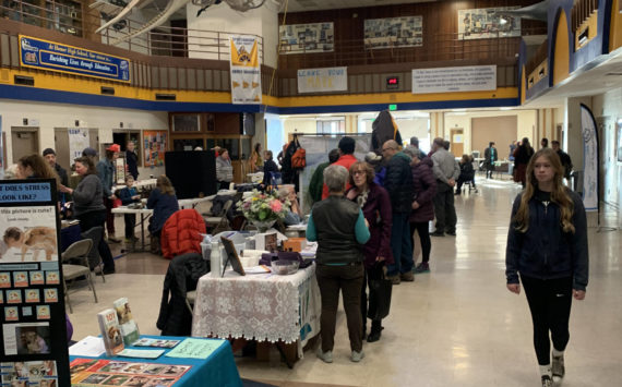 Booths at the Homer Rotary Health Fair on Saturday, Nov. 5 at the Homer High School Commons in Homer. (Photo by Charlie Menke / Homer News)