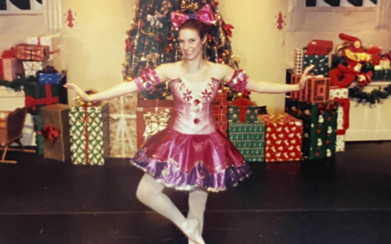 Emilie Springer dances as a doll in the party scene in the 1994 production of the Homer Nutcracker Ballet in Homer, Alaska. (Photo provided)