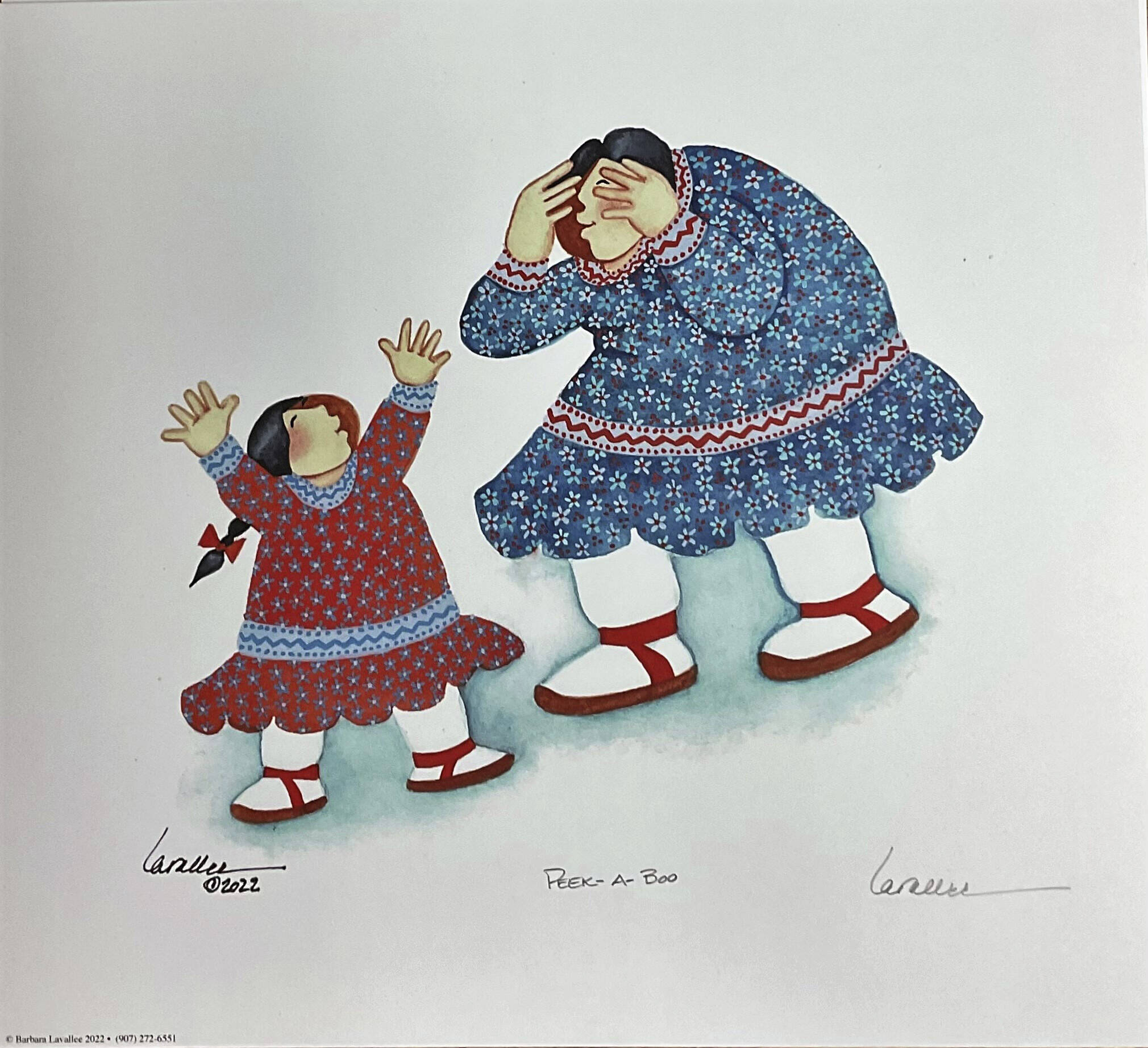 “Peek-a-boo,” a print by Barbara Lavallee, is on display at the Art Shop Gallery through December. (Photo provided)